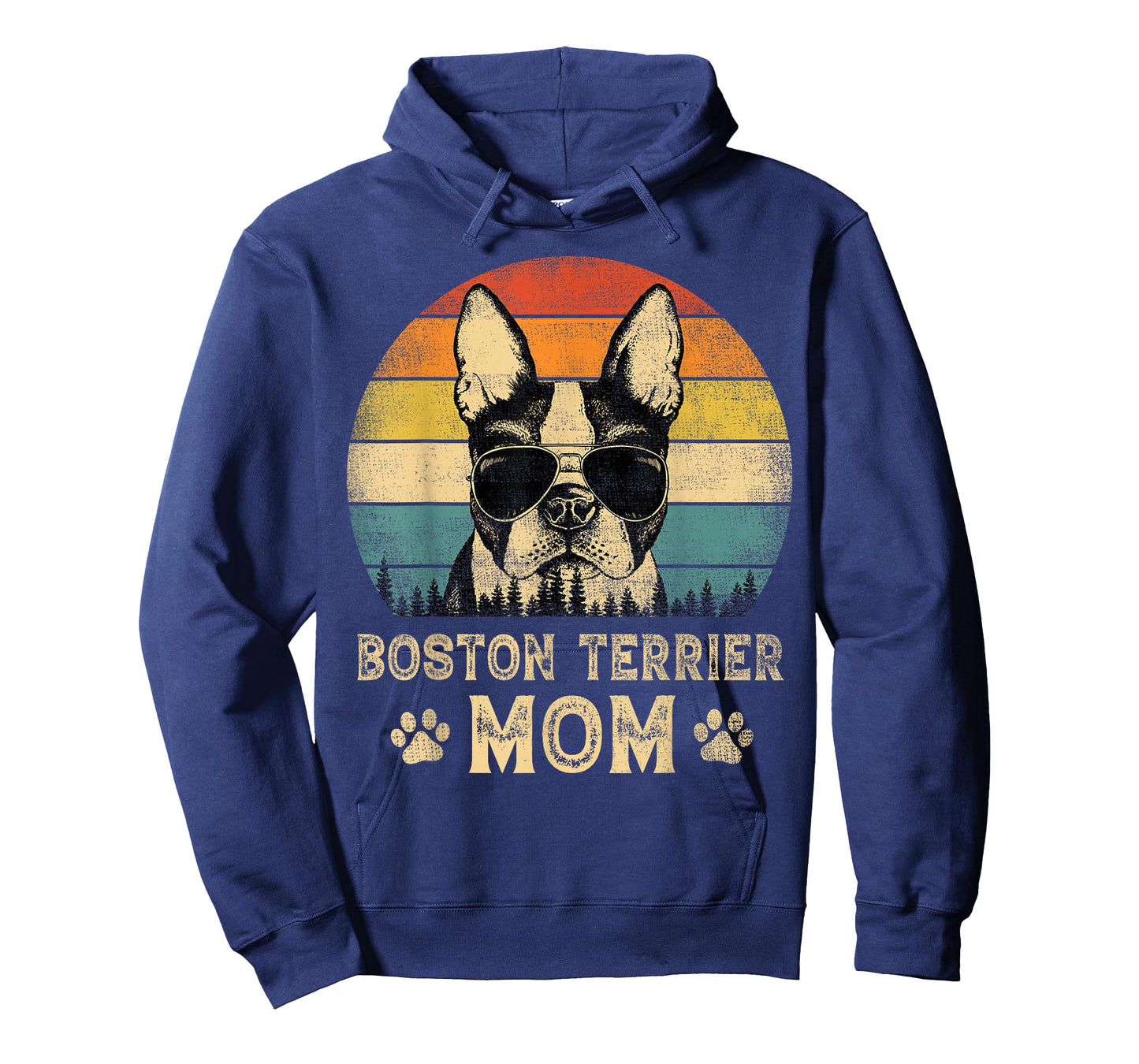 Vintage Boston Terrier Mom Dog Lovers Mother's Day T-Shirt