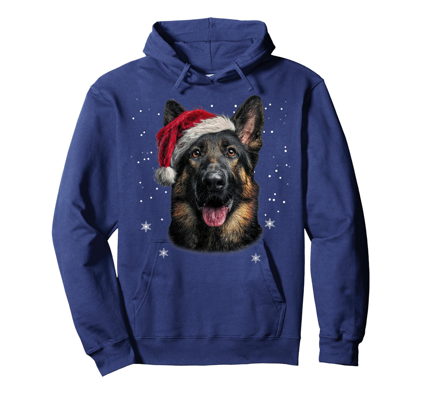 German Shepherd Christmas Funny Santa Hat Dog Xmas T-Shirt