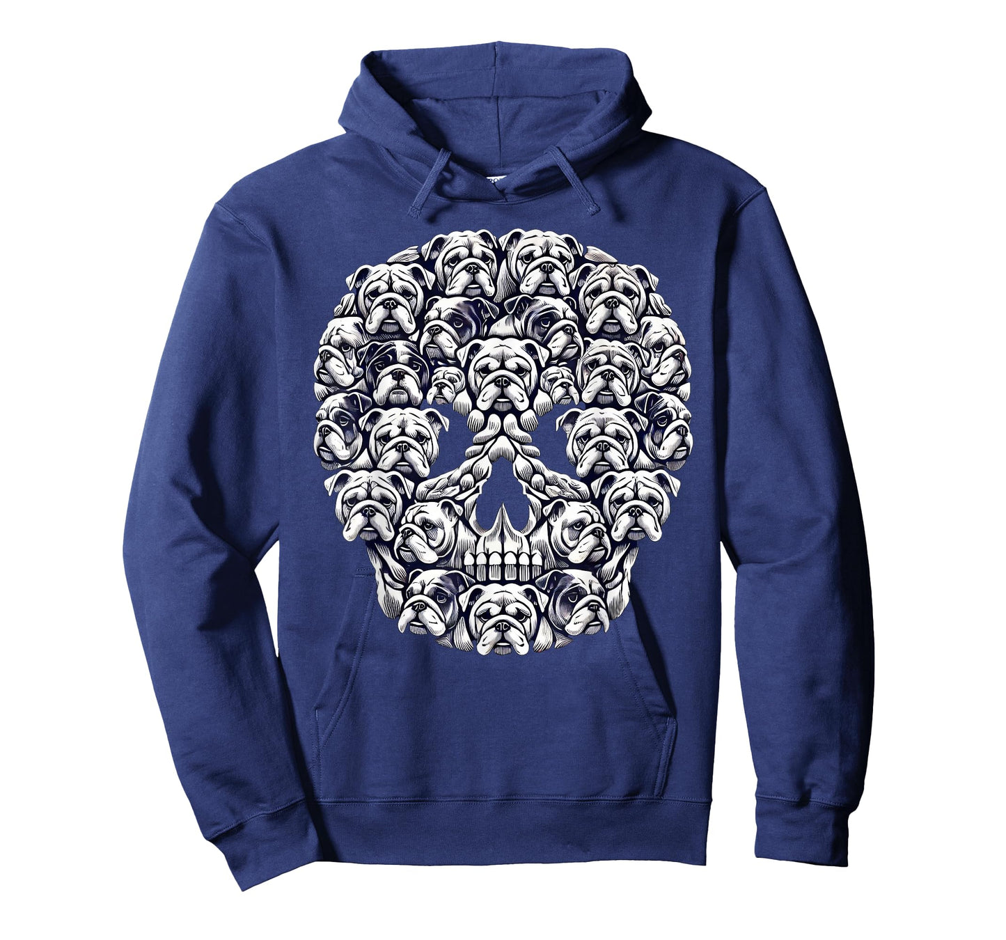 English Bulldog Dog Skull Halloween T-Shirt