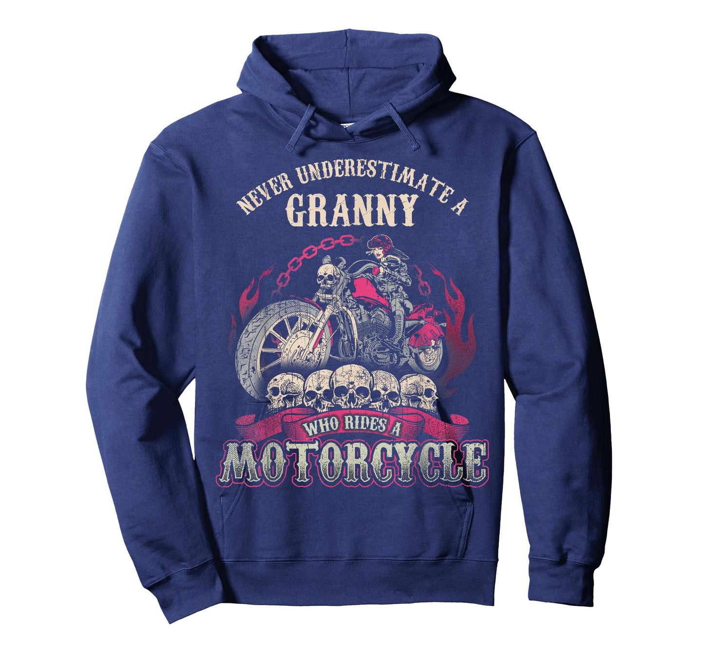 Granny Biker Chick Lady Never Underestimate Motorcycle T-Shirt