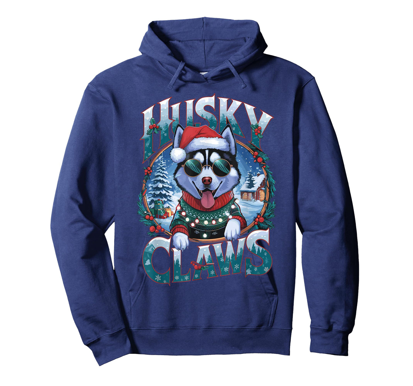 Husky Claws Dog Owner Xmas Costume Christmas Siberian Husky T-Shirt