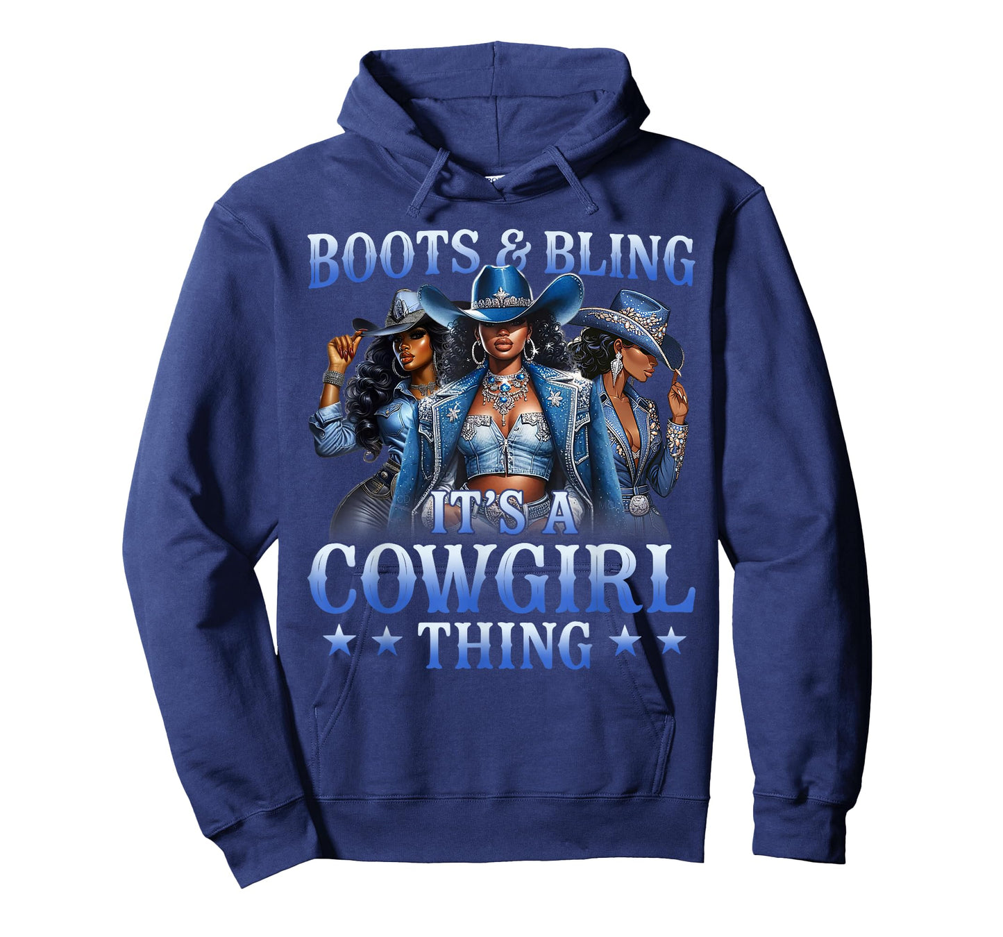 Boots & Bling its a Cowgirl Thing Black Cowgirl Melanin T-Shirt