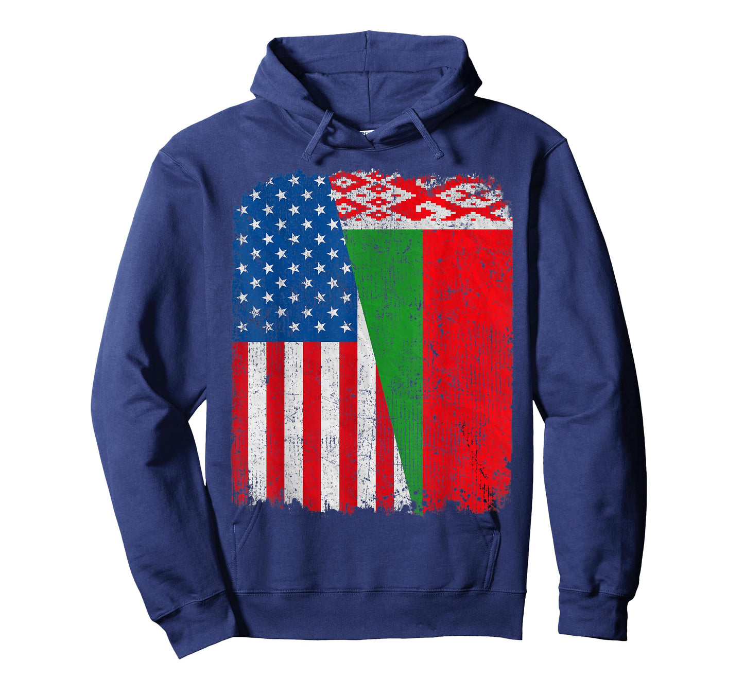 Belarusian American Flag Half USA Belarus Root Proud T-Shirt for Women Kids Men