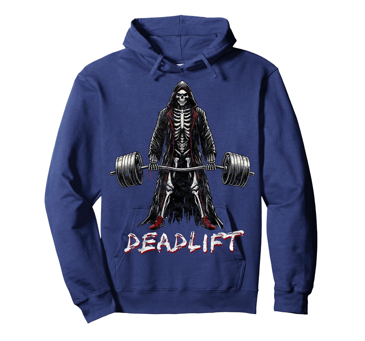 Deadlift Skeleton Halloween Gym Jokes Weightlifting Workout T-Shirt, Small, Black