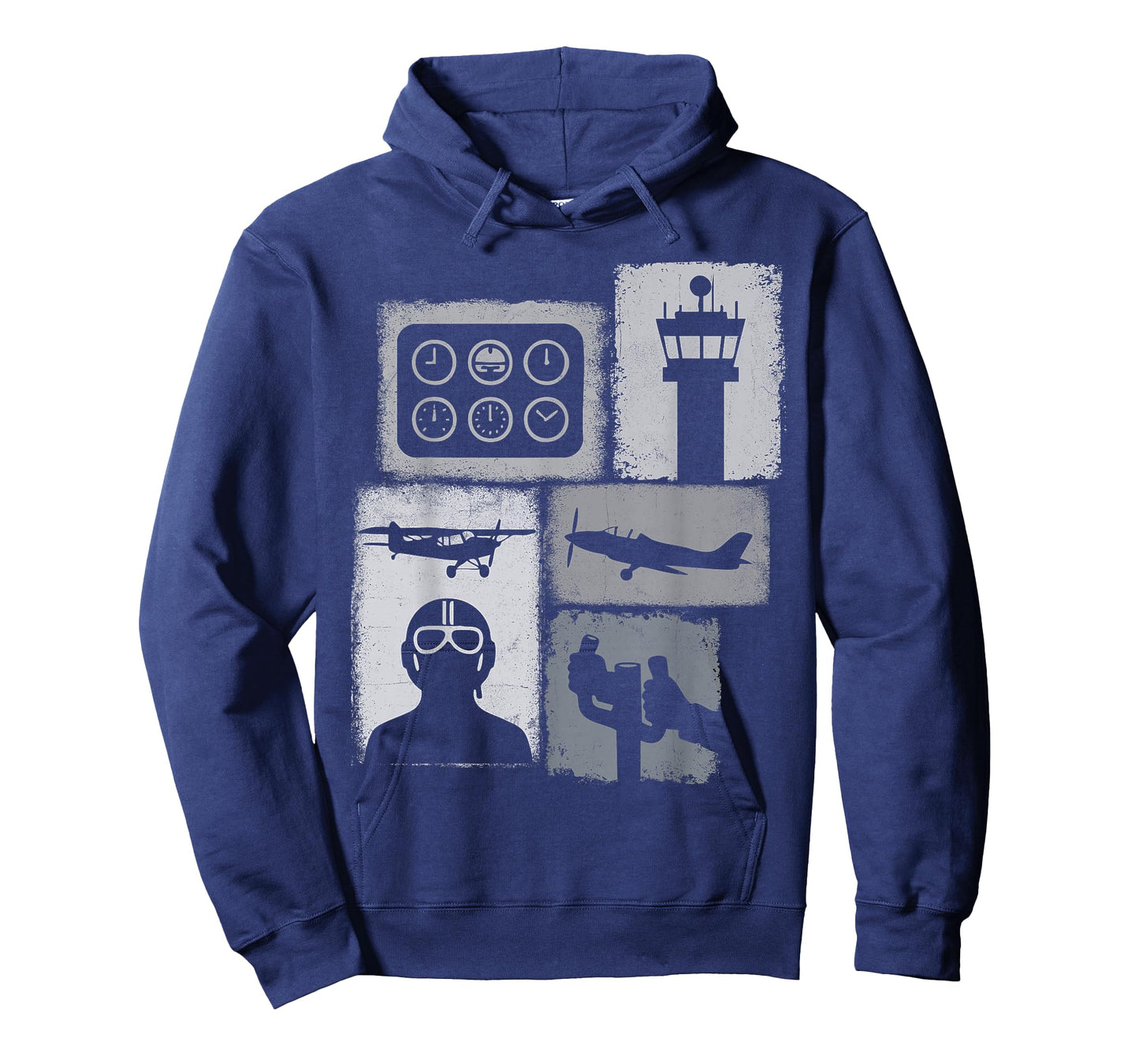 Pilot Vintage Collage Flying Men Aviator Captain T-Shirt
