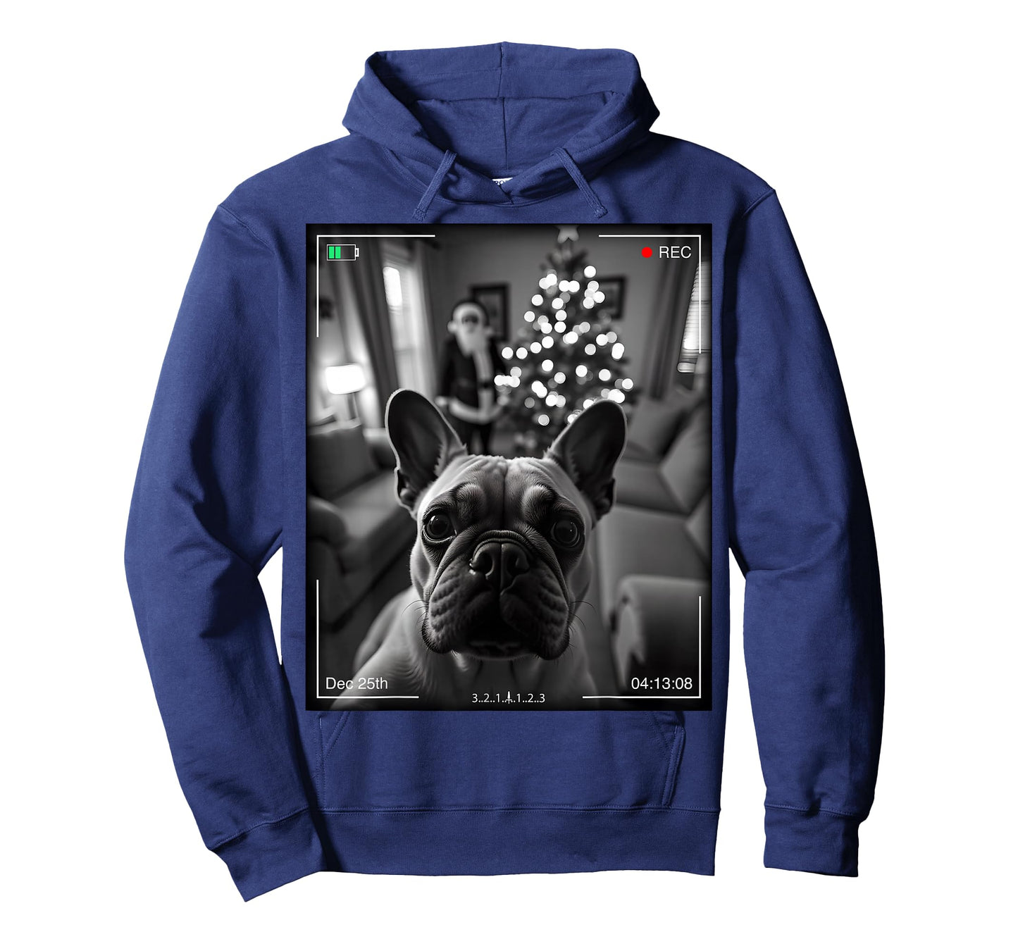 French Bulldog Catches Santa On Camera Xmas T-Shirt