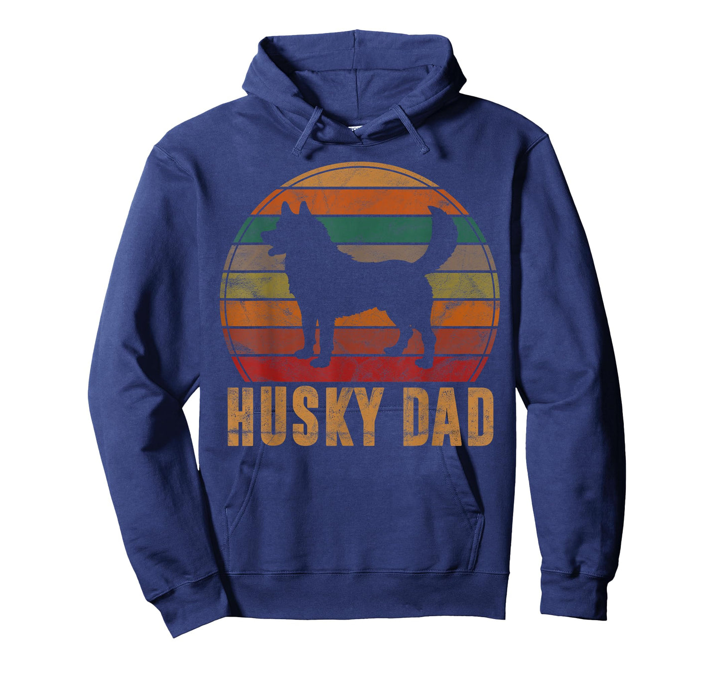 Retro Husky Dad Gift Dog Owner Pet Siberian Huskies Father T-Shirt