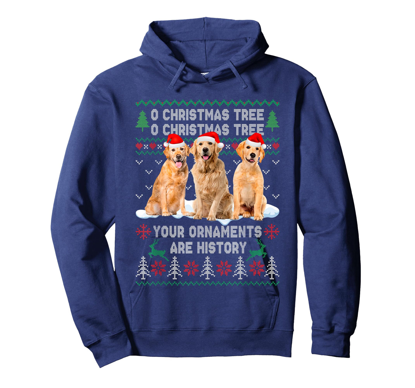 Cute Golden Retriever Dog Oh Christmas Tree Ugly Xmas Men Women Kids T-Shirt