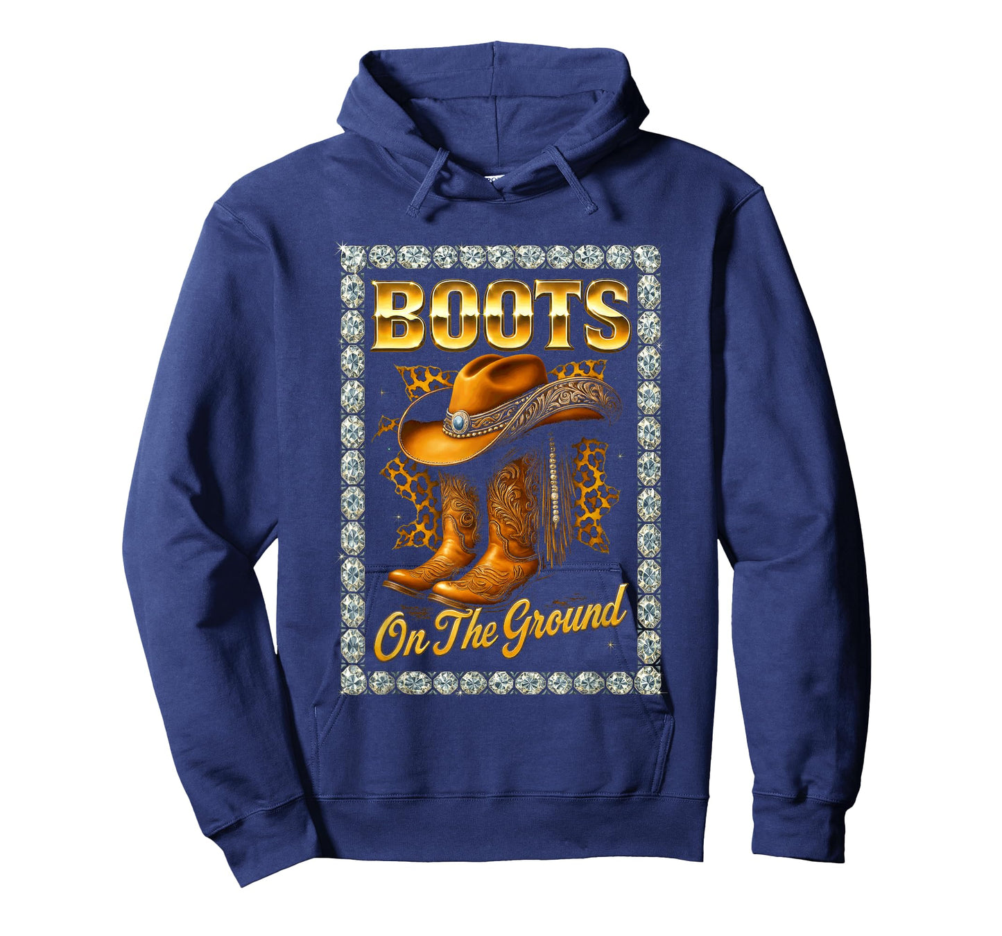 Boots On The Ground Cowboy Western Hat T-Shirt