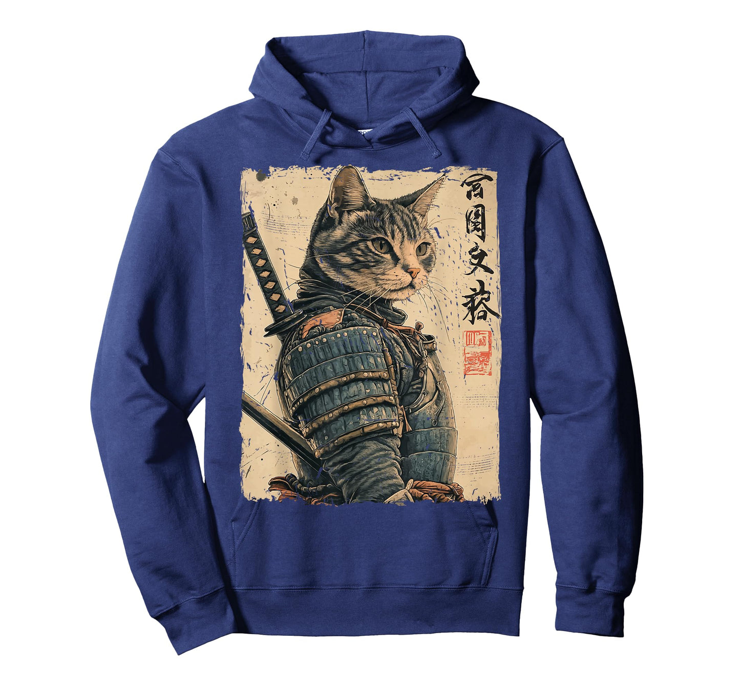 Samurai Cat Warrior Japanese Ukiyo-e Artwork Cat Samurai T-Shirt