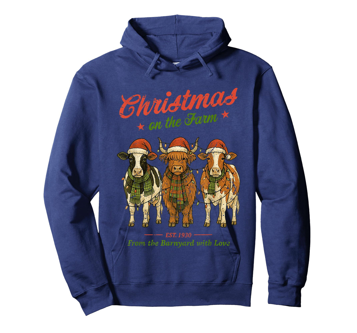 Christmas On The Farm Barnyard Love Design T-Shirt
