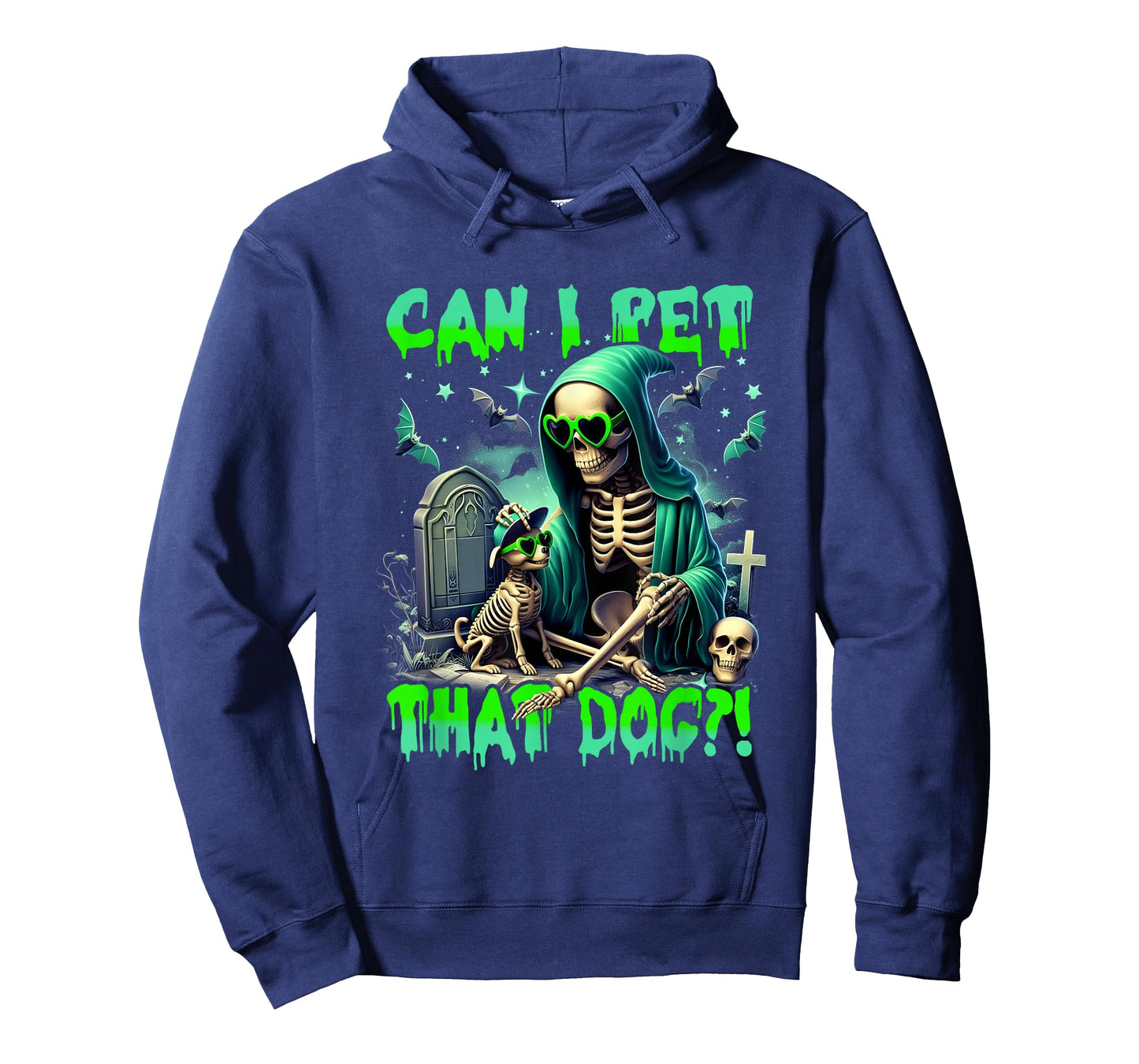 Can I Pet That Dog Skeleton Halloween Dog Lover Cemetery T-Shirt