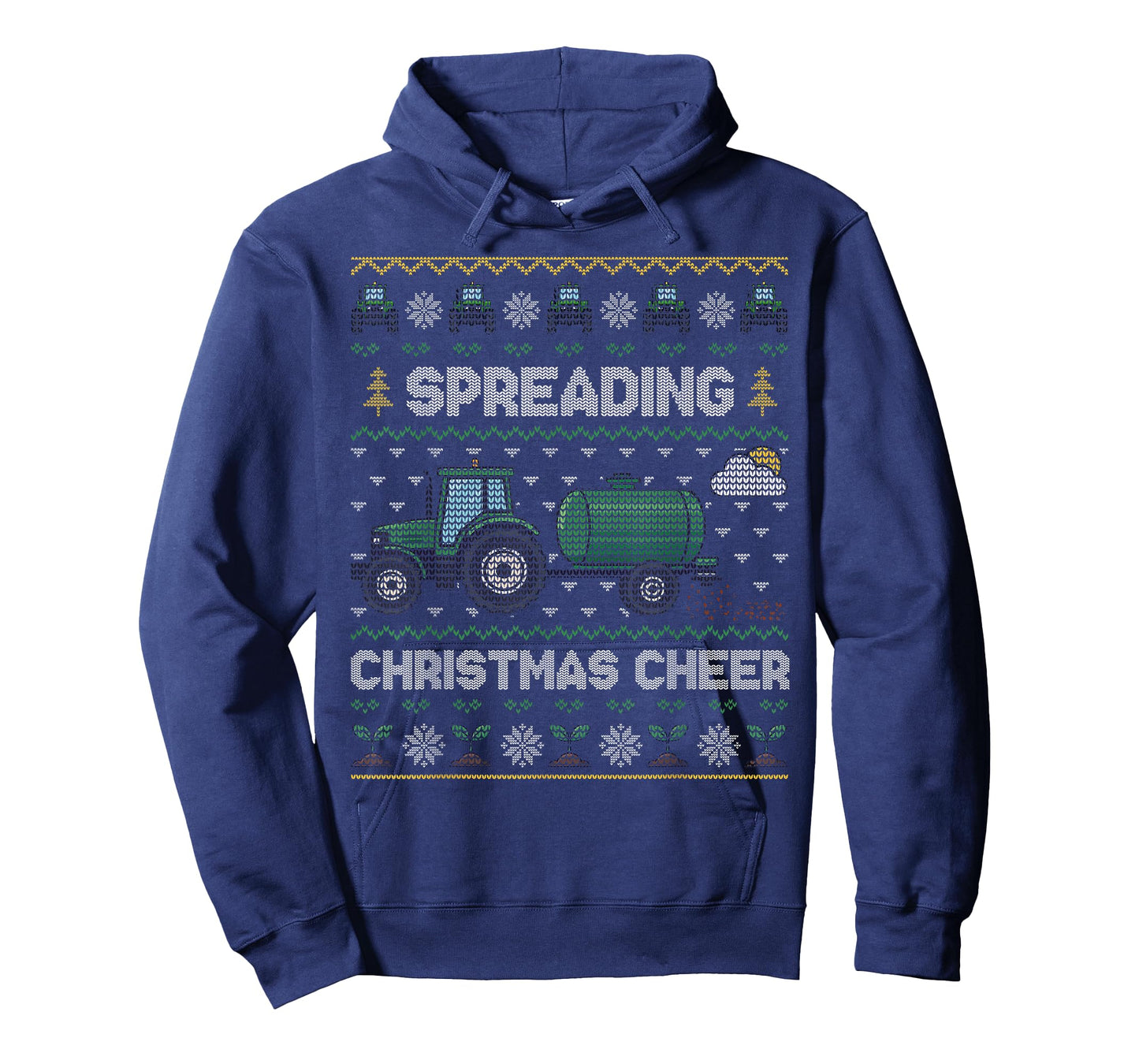 Spreading Christmas Cheer Funny Farming Tractor Ugly Xmas T-Shirt