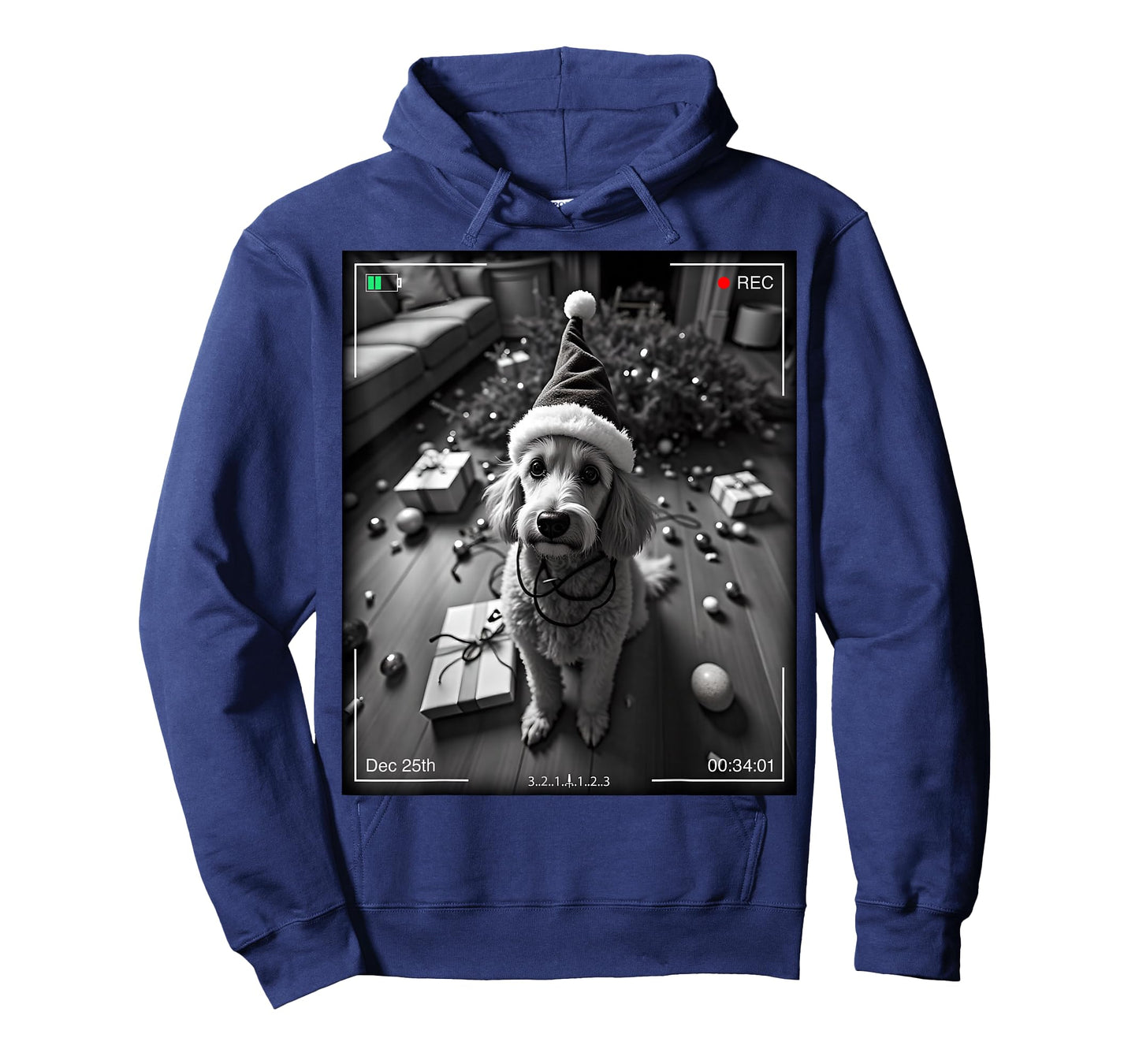 Christmas Poodle Caught On Camera T-Shirt