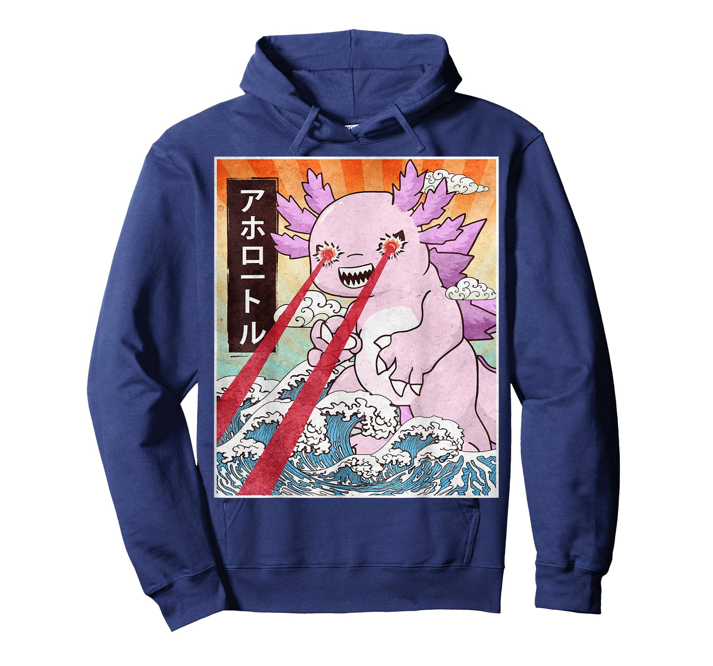 Kaiju Axolotl Japanese Monster Vintage Anime Manga Retro T-Shirt