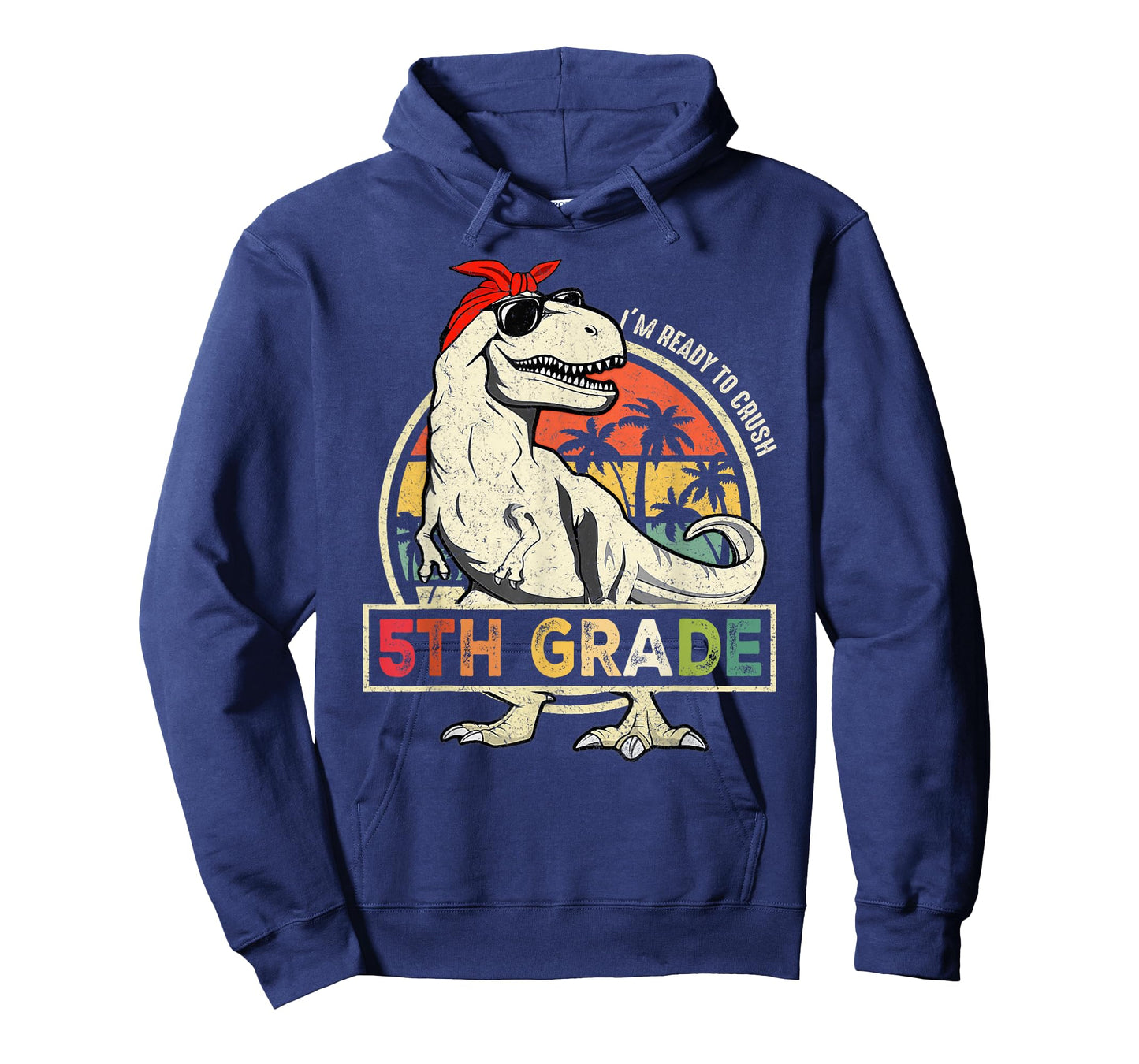 I'm Ready to Crush 5th Grade Back to School Dinosaur Boys T-Shirt