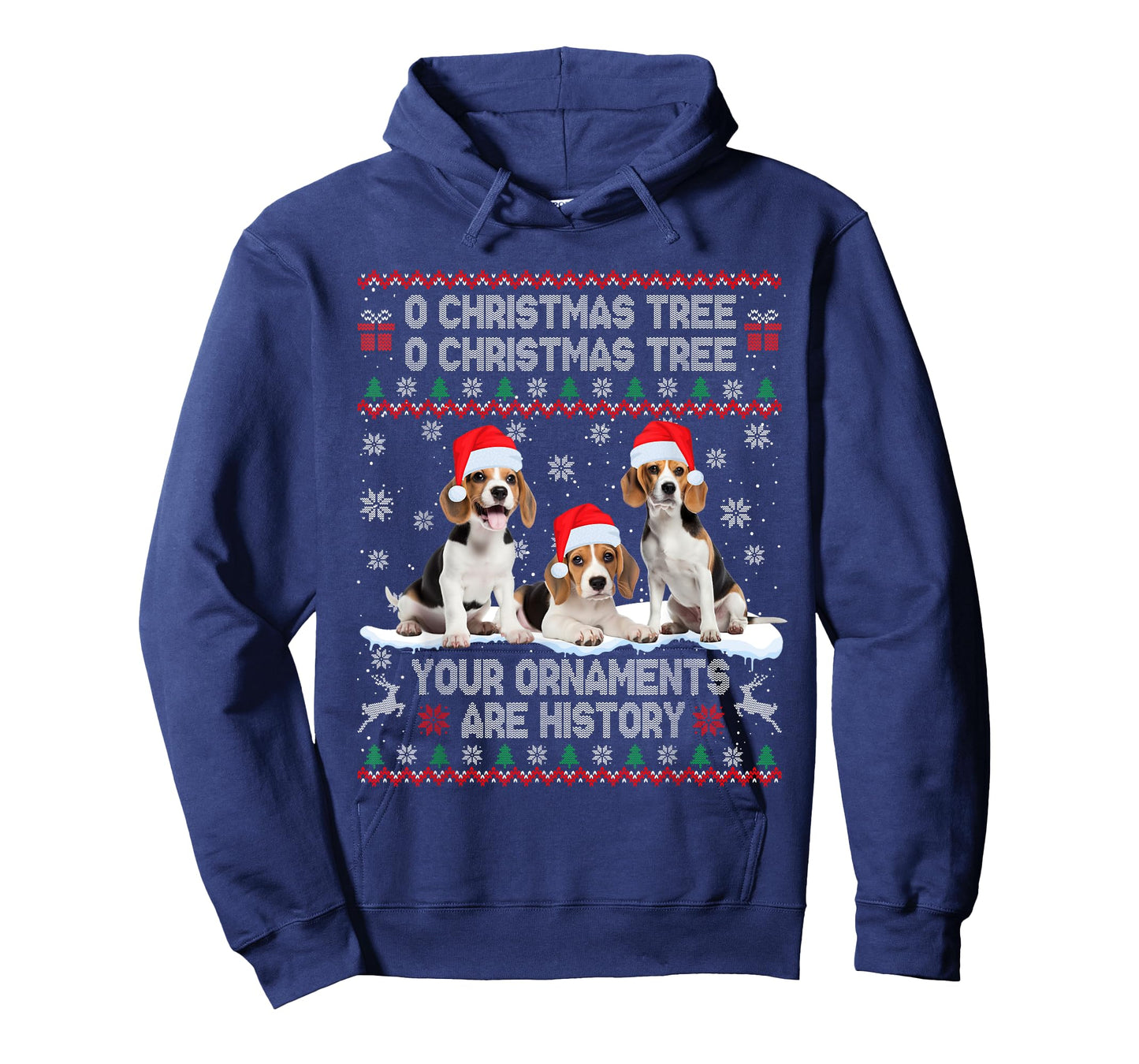 Beagle Dog Ugly Sweater Christmas Light Xmas Pajama T-Shirt