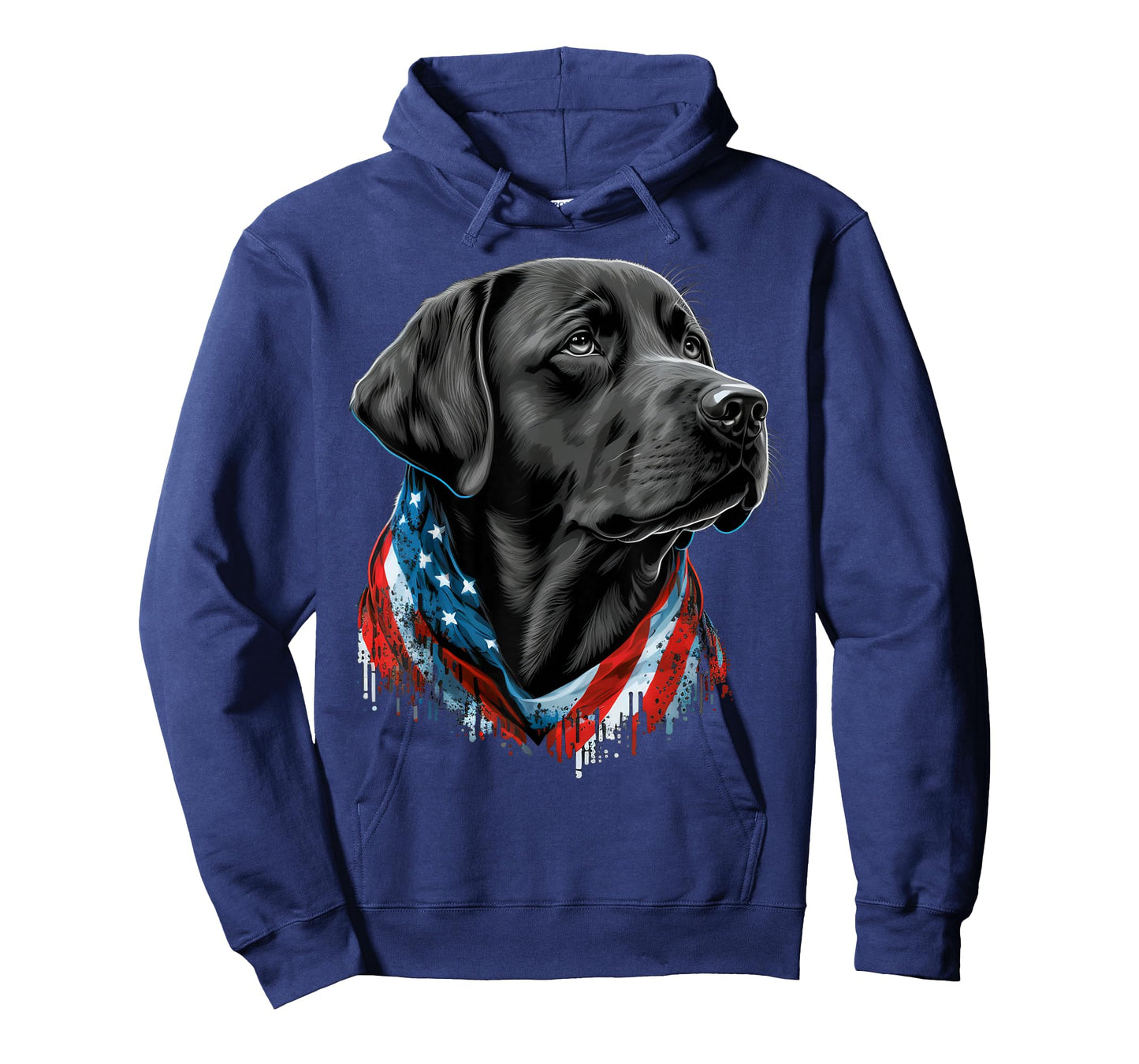 USA 4th of July Black Patriotic American Labrador Retriever T-Shirt
