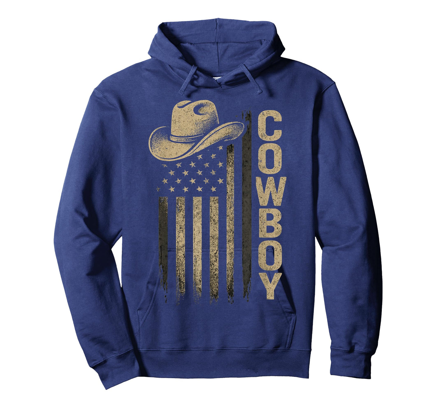 Western Cowboy Rodeo Southern Retro USA Flag T-Shirt