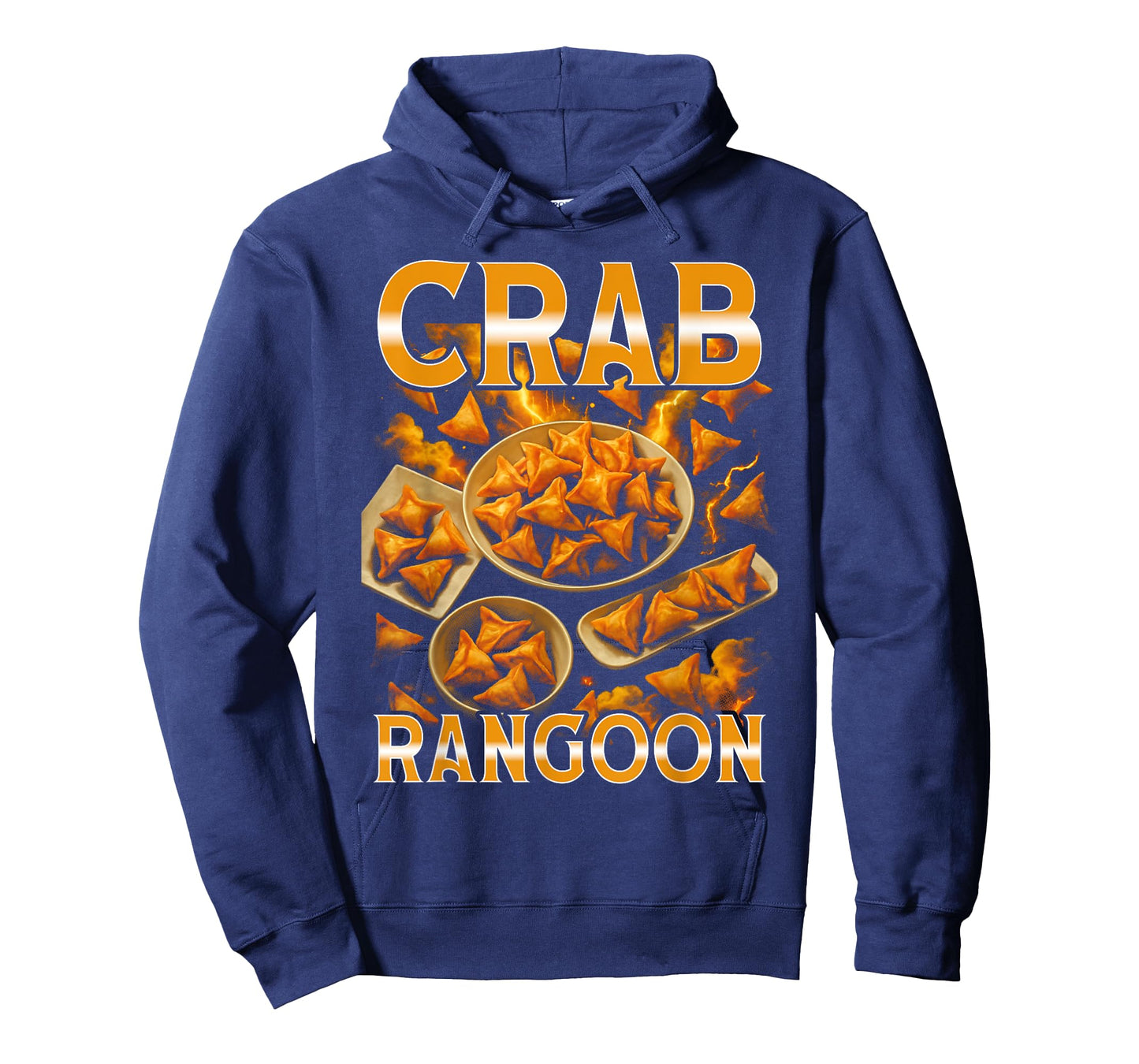 Crab Rangoon Bootleg 90s Rap 80s Rock Funny Chinese Food T-Shirt