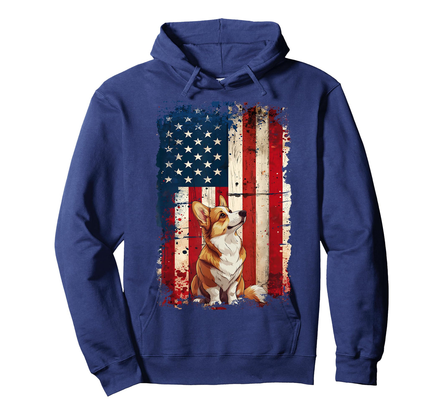 Corgi American Flag USA Patriotic 4th of July T-Shirt