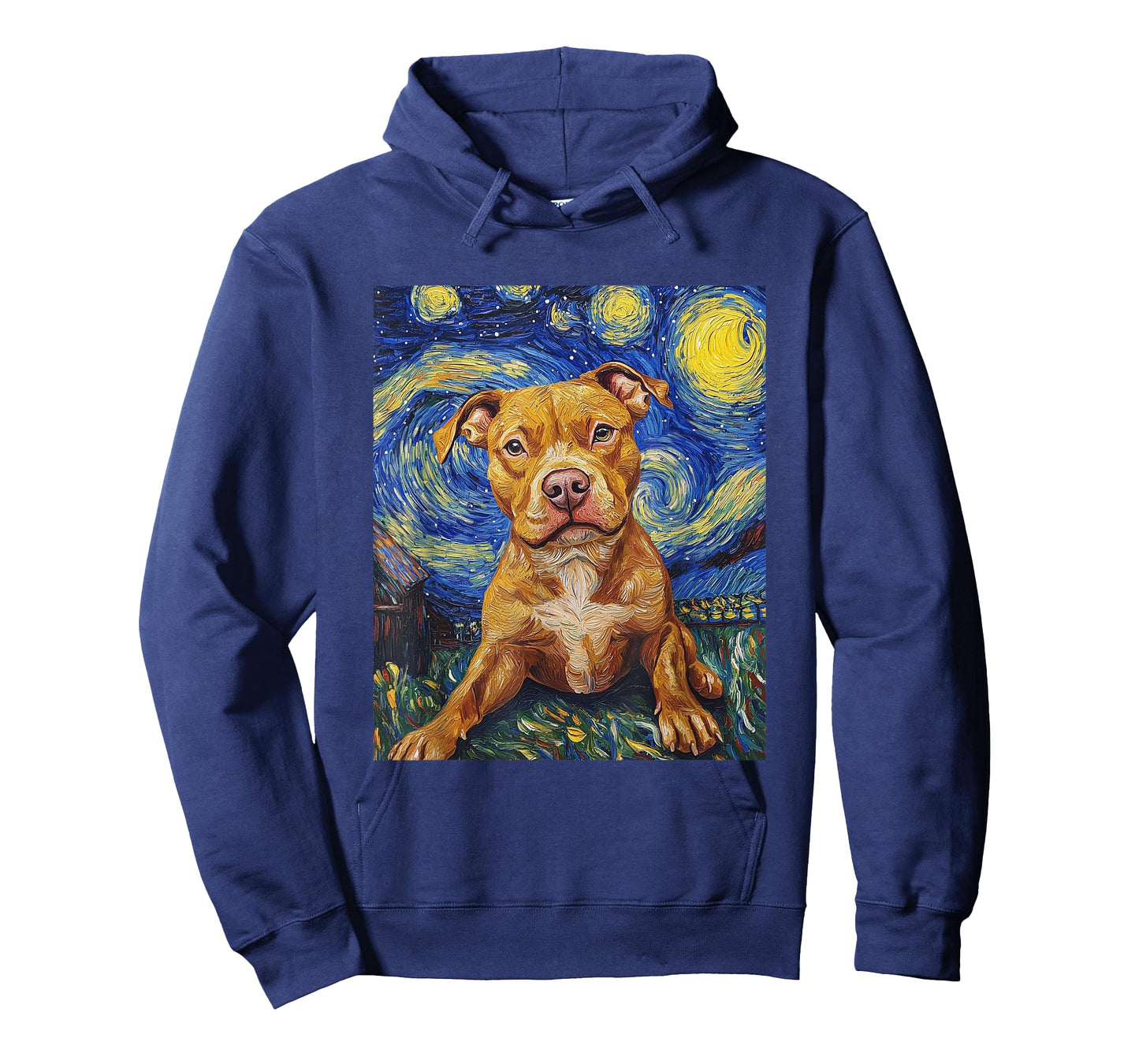 Pitbull Dog Pit Bull Pittie - Van Gogh Style - Starry Night T-Shirt