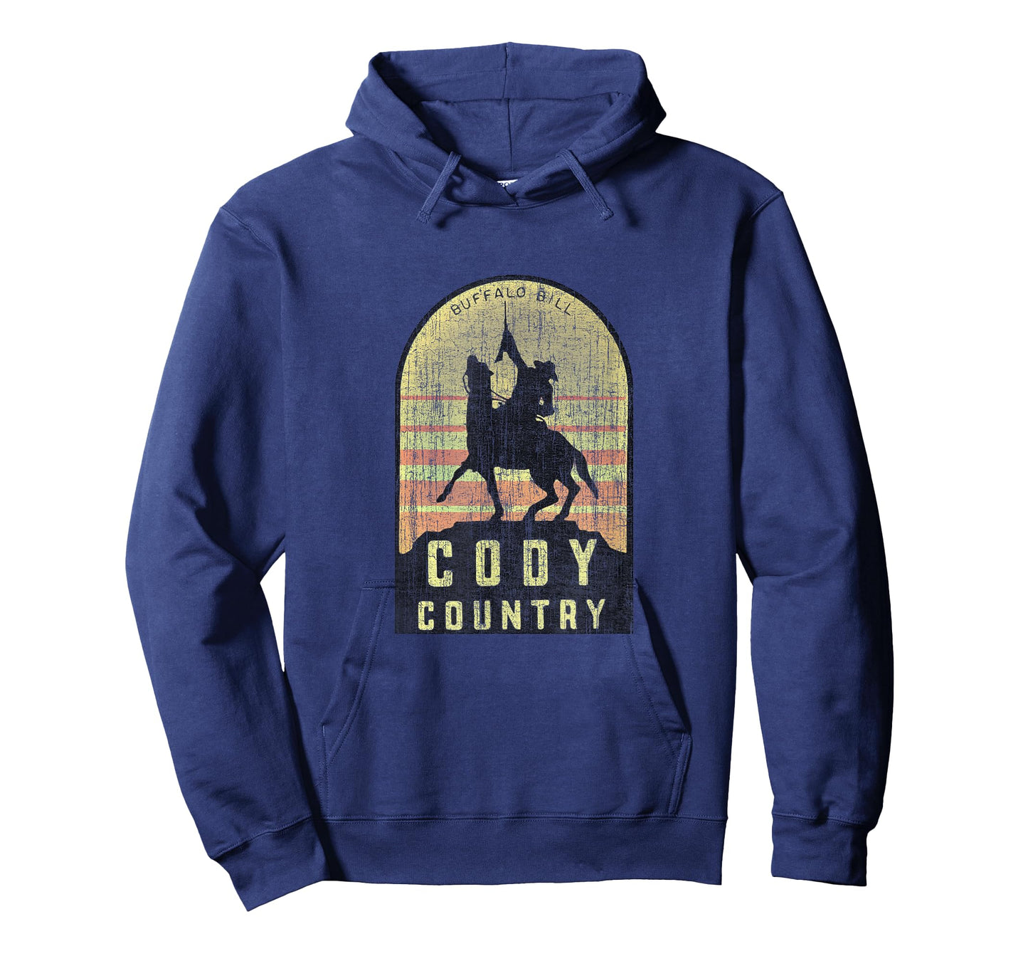Vintage Cody Country T-Shirt - Unisex-Adults - Black - Small - Short Sleeve - Cotton 65%, Polyester 35%