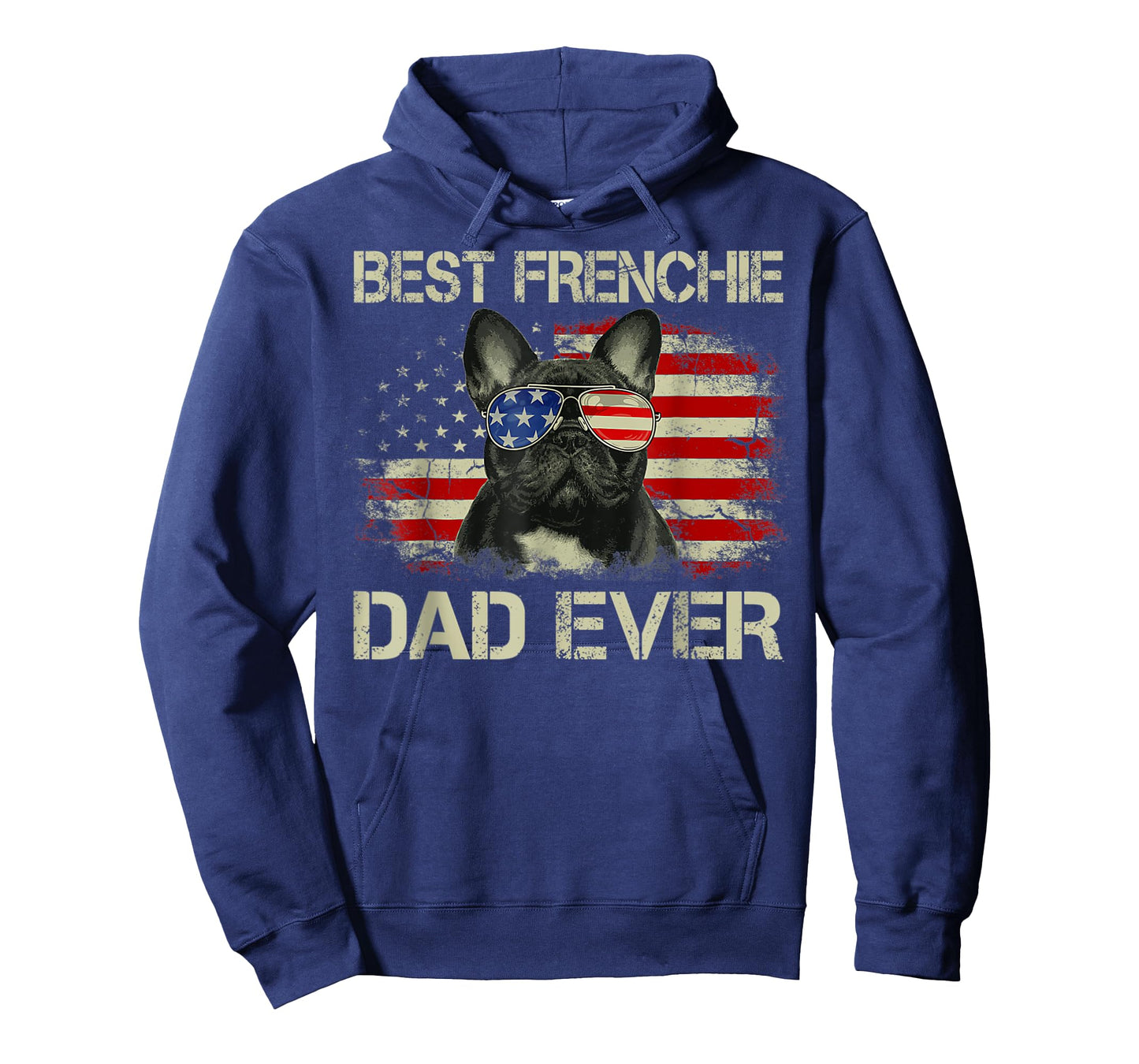 Best Frenchie Dad Ever Bulldog American Flag T-Shirt