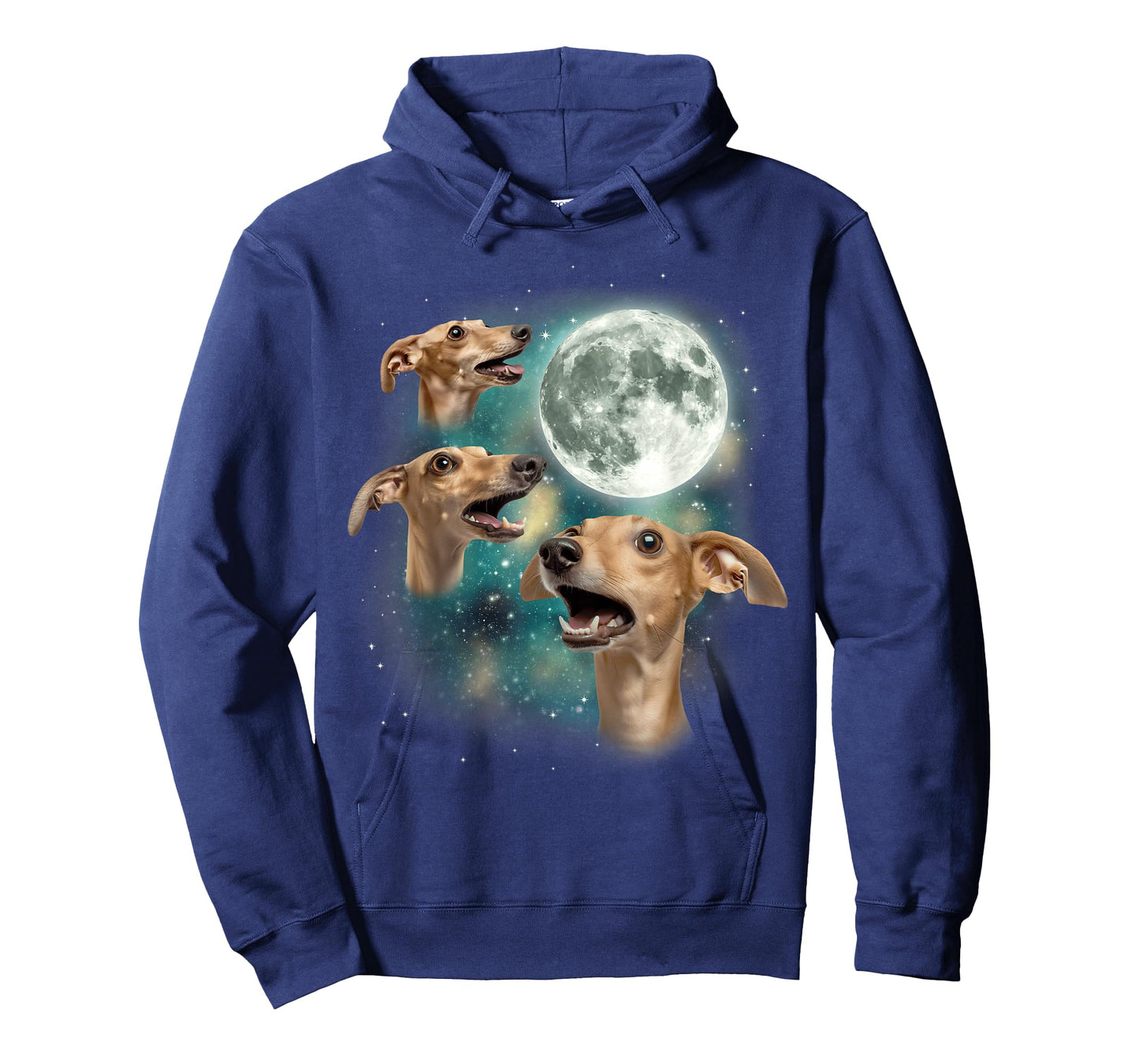 Three Whippet Moon | 3 Whippet Funny Weird Dog Meme T-Shirt