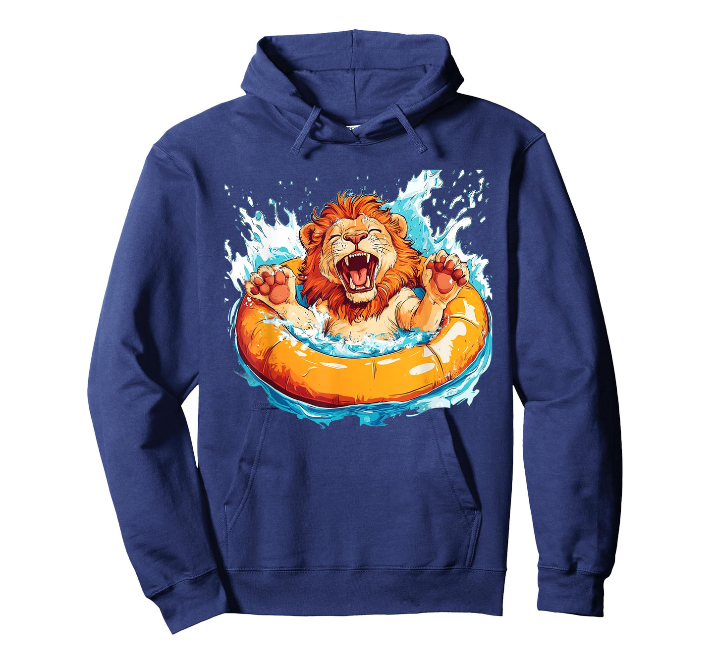 Nice Summer Costume with Lion in Pool for Boys and Girls T-Shirt