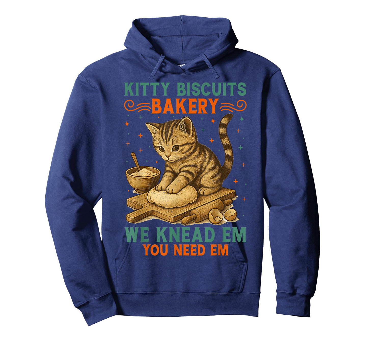 Kitty Biscuits Kneading Cat Bakery Kawaii Chef Cat Lover T-Shirt
