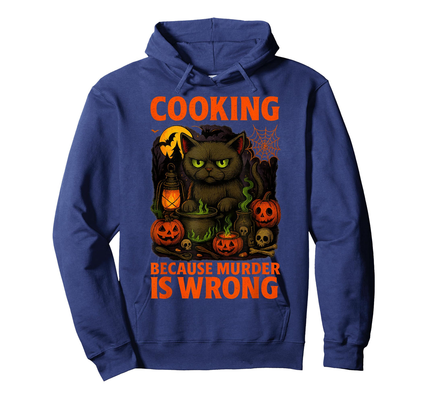 Halloween Cooking Cat Costume Funny Pun Spooky Design T-Shirt