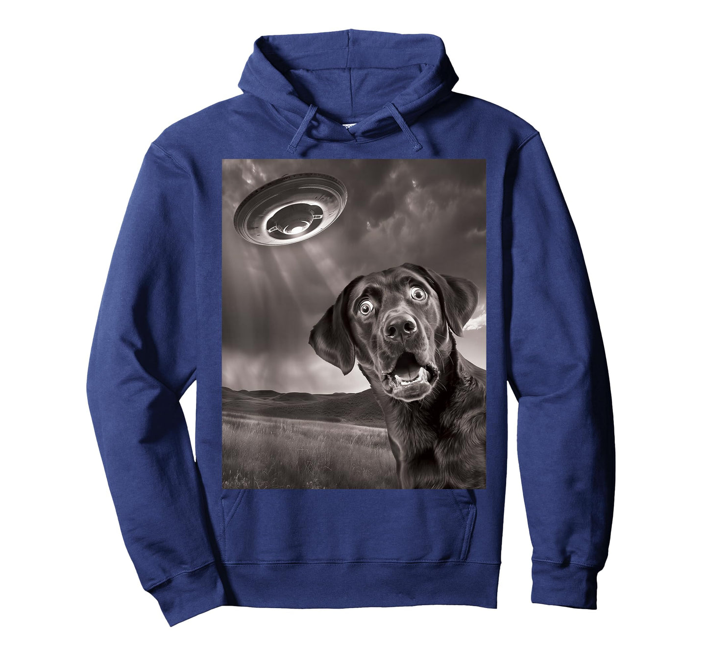 Funny Dog Black Lab Labrador Retriever UFO Selfie T-Shirt