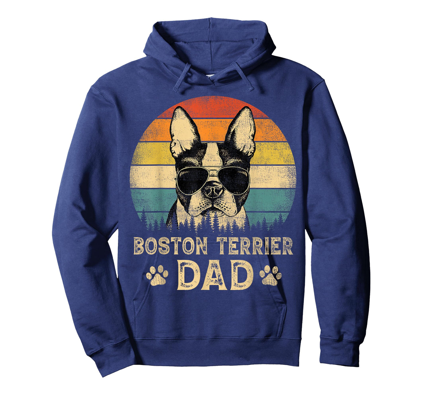 Vintage Boston Terrier Dad Dog Lovers Father's Day Tee T-Shirt