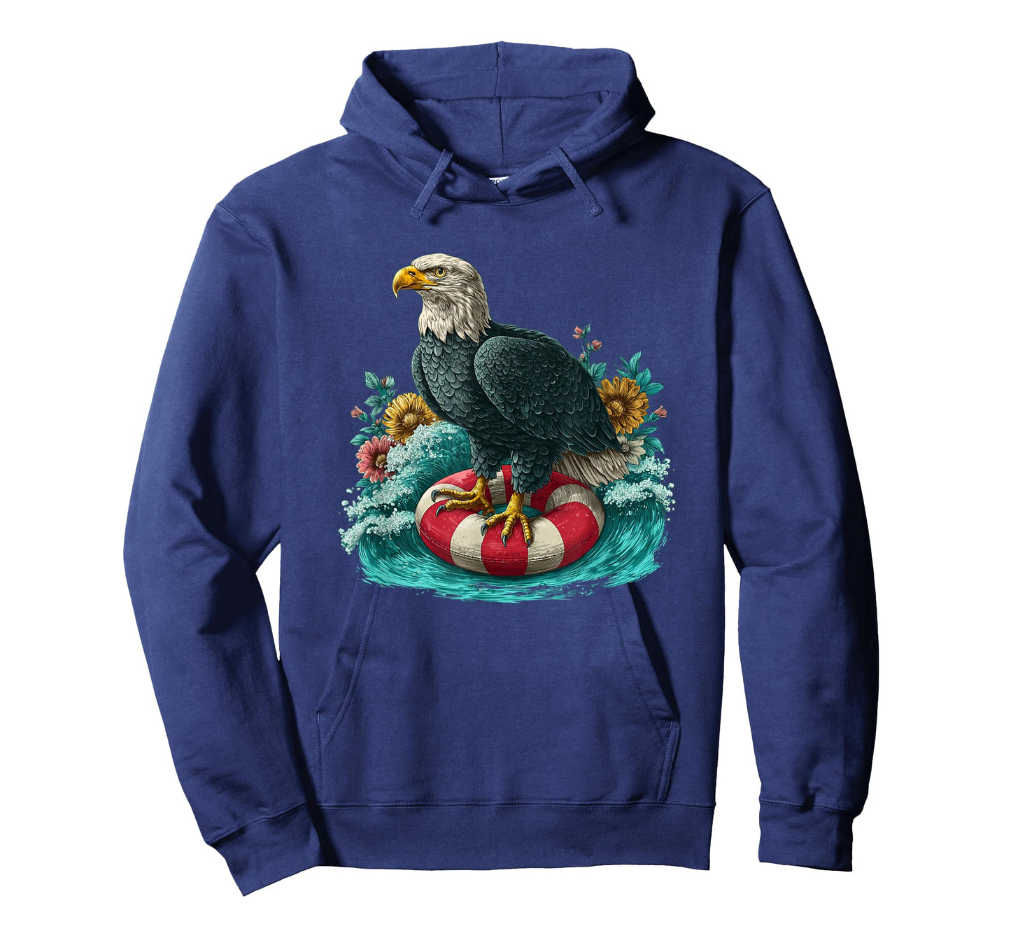 Funny Eagle with Pool Ring for Holiday Lovers T-Shirt