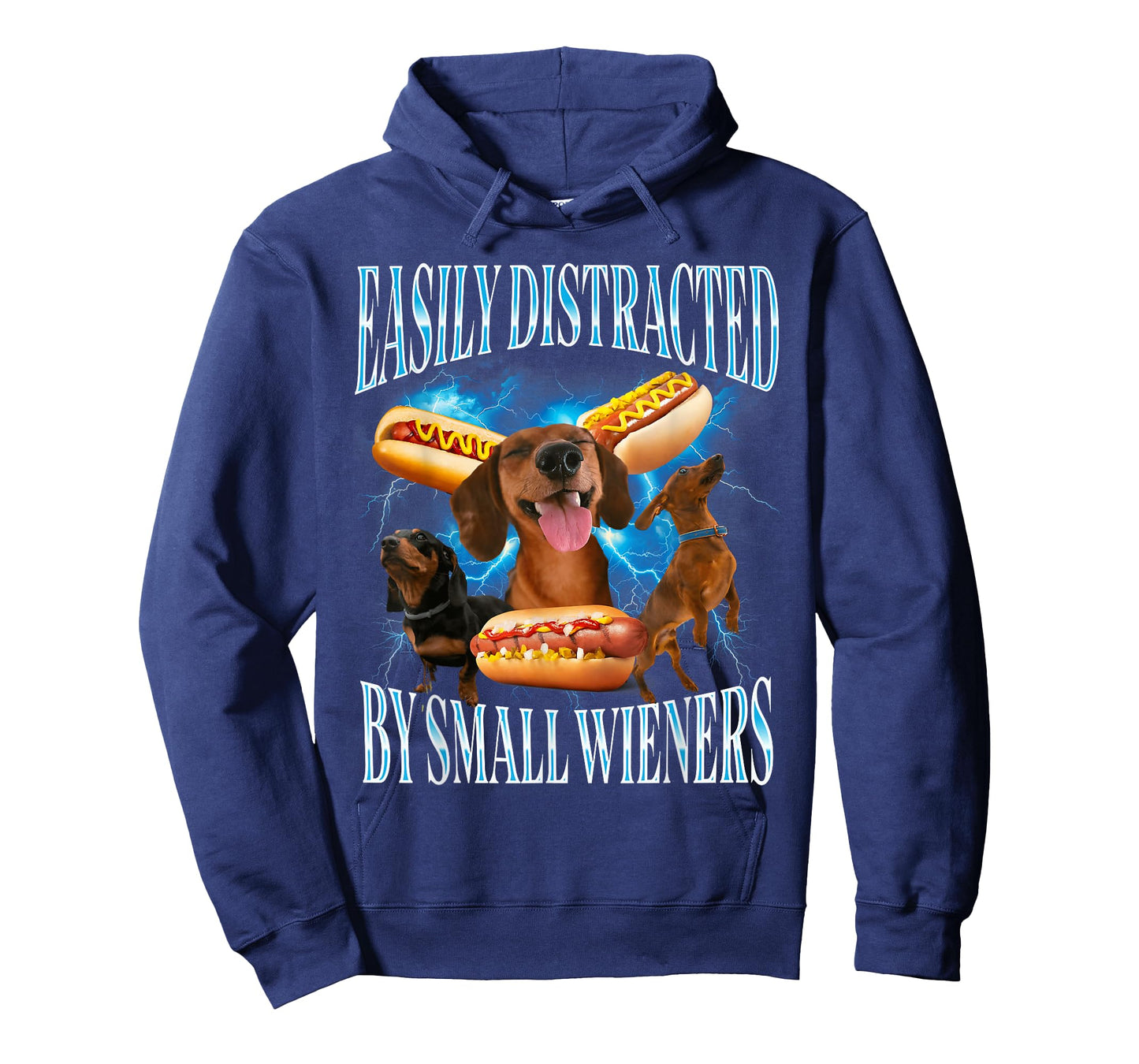 Funny Offensive Dachshund Easily Distracted by Small Wieners T-Shirt