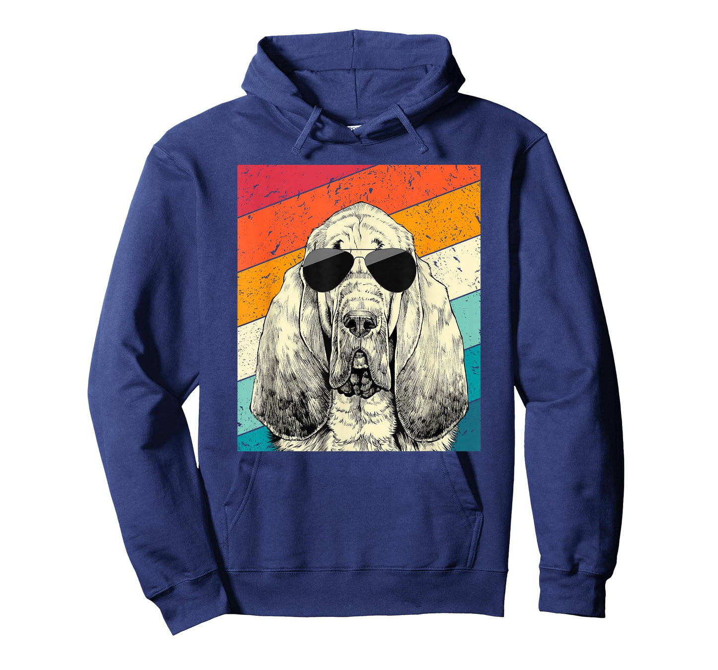 Retro Vintage Bloodhound with Sunglasses Dog Lovers T-Shirt