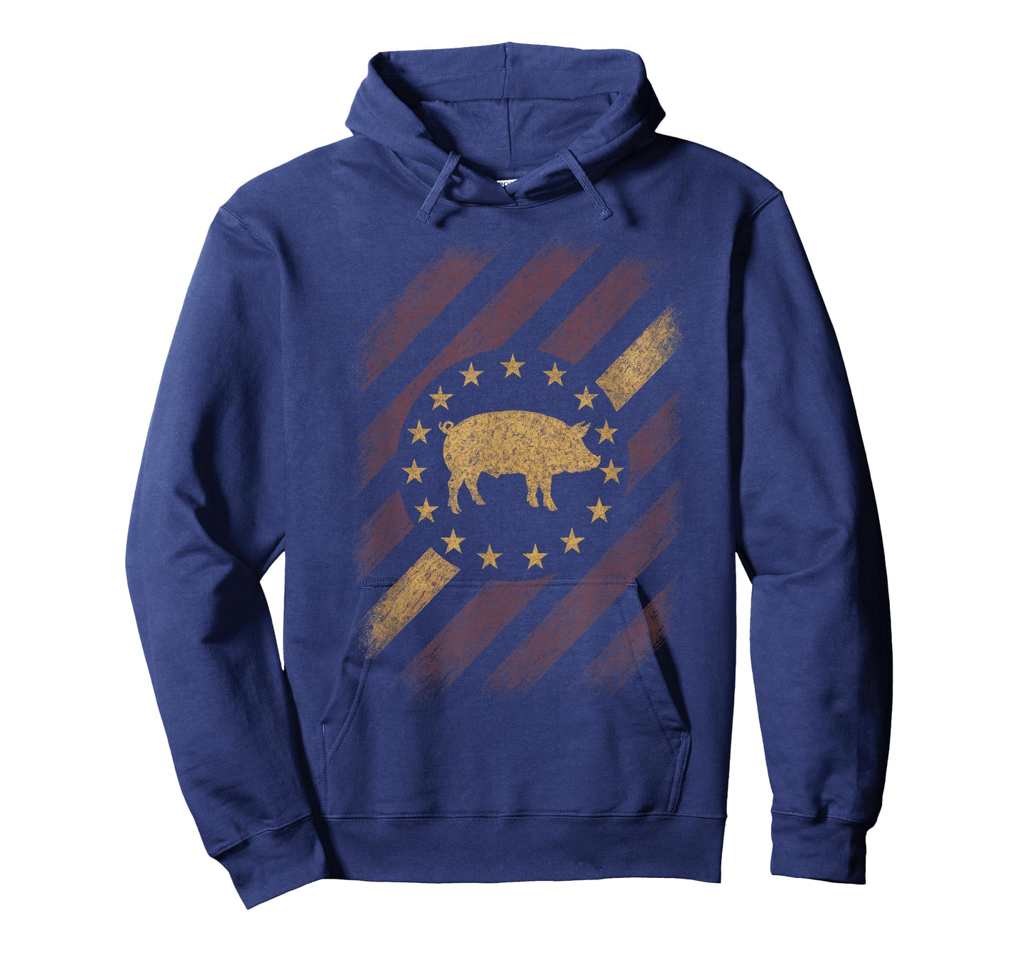 Vintage Pig Patriotic Design - Farm Animal Country T-Shirt
