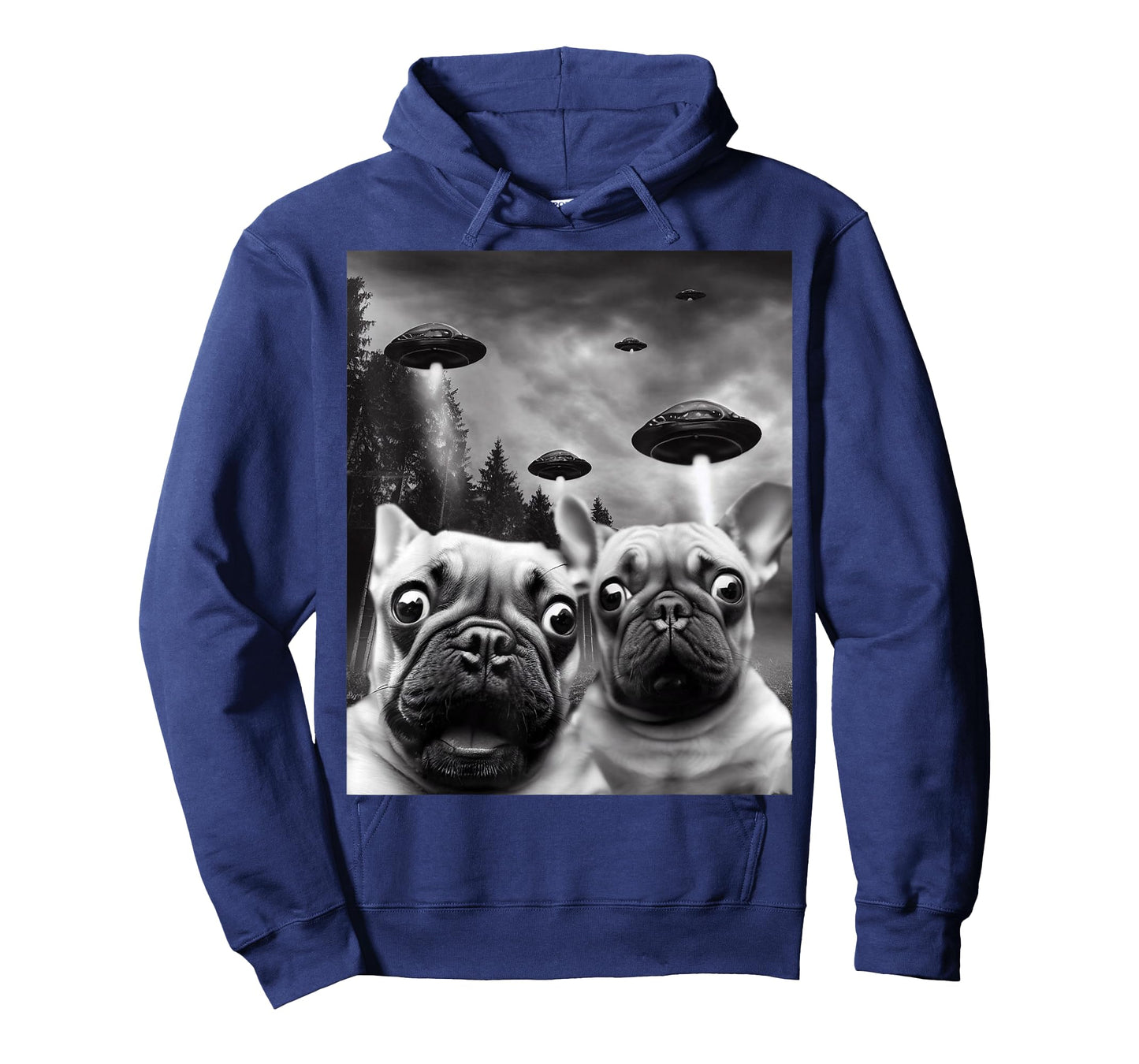 Frenchie UFO Selfie - Funny French Bulldog Alien T-Shirt