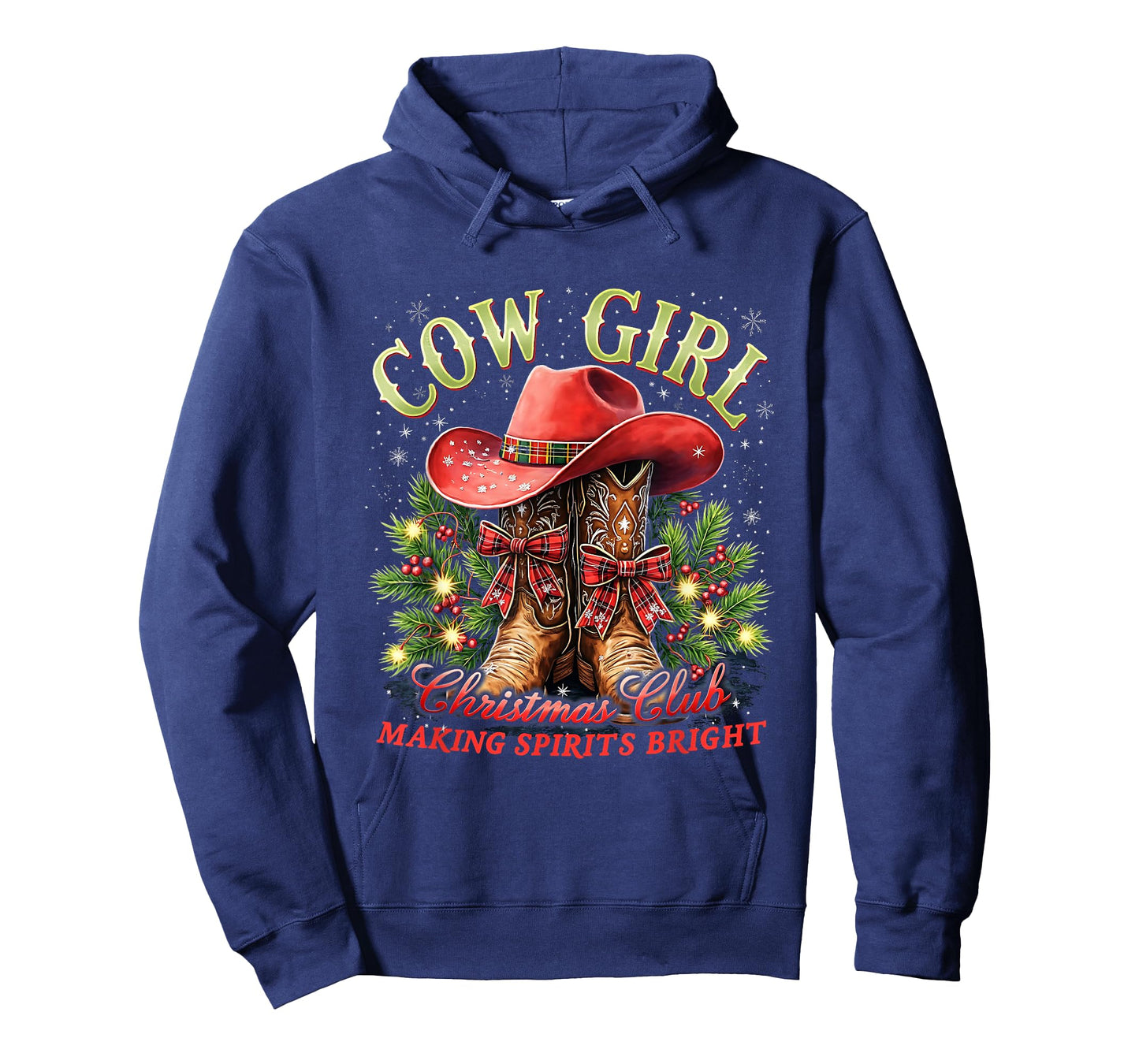 Cowgirl Howdy Christmas Y'all Xmas Wild West Coquette T-Shirt