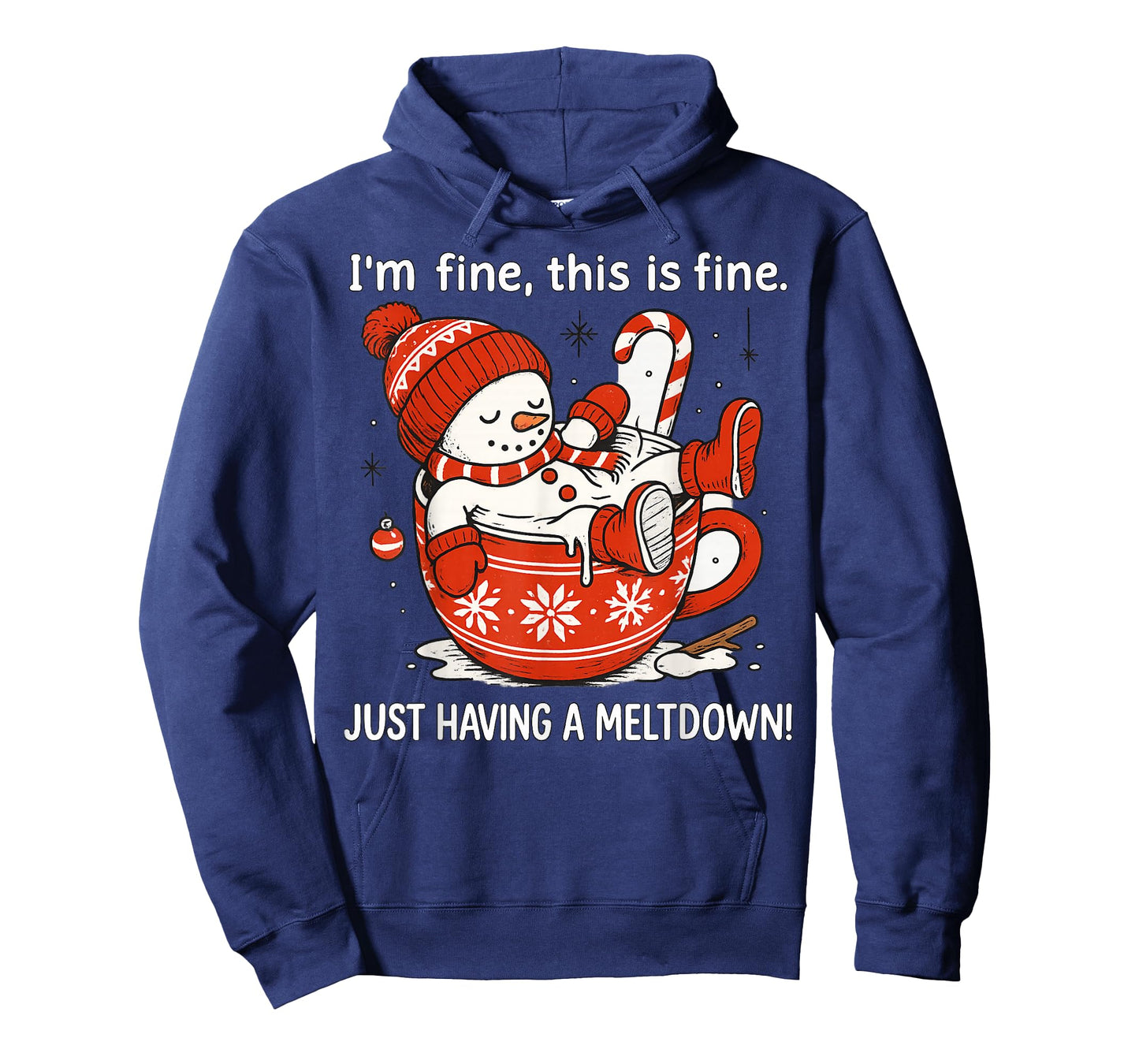 I'm Fine This is Fine Just Having Meltdown Christmas T-Shirt