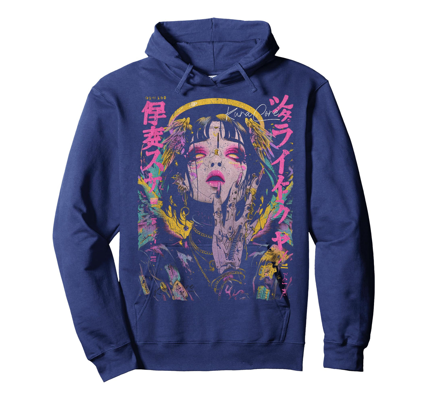 Japanese Streetwear Cyberpunk Angel Y2K Techwear Manga Anime T-Shirt