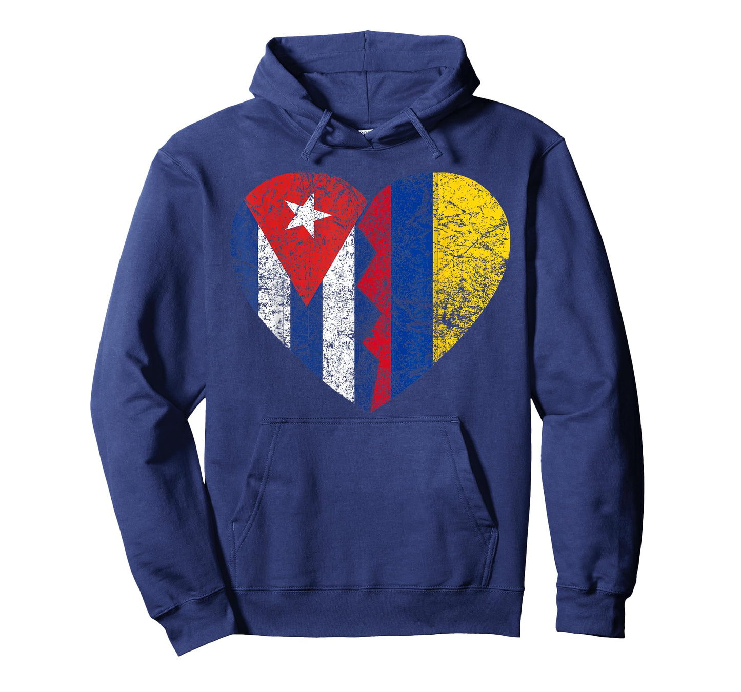 Colombian Cuban Flags Heart | Cuba Colombia Roots Vintage T-Shirt