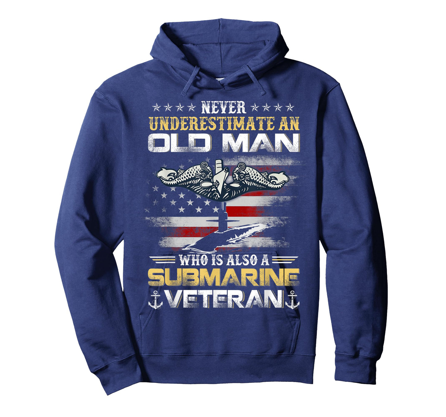 Never Underestimate An Old Man Submarines Veteran Patriotic T-Shirt