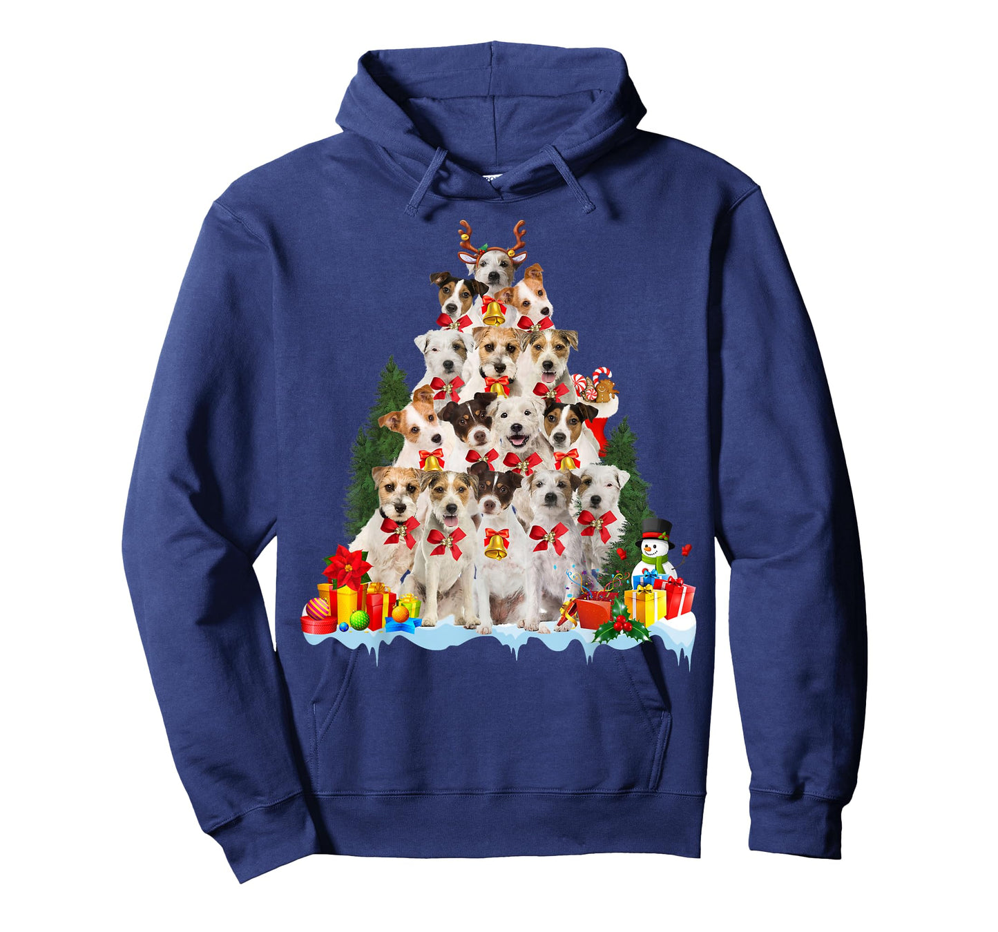 Christmas Pajama Parson Russell Terrier Xmas Tree Gifts Dog T-Shirt