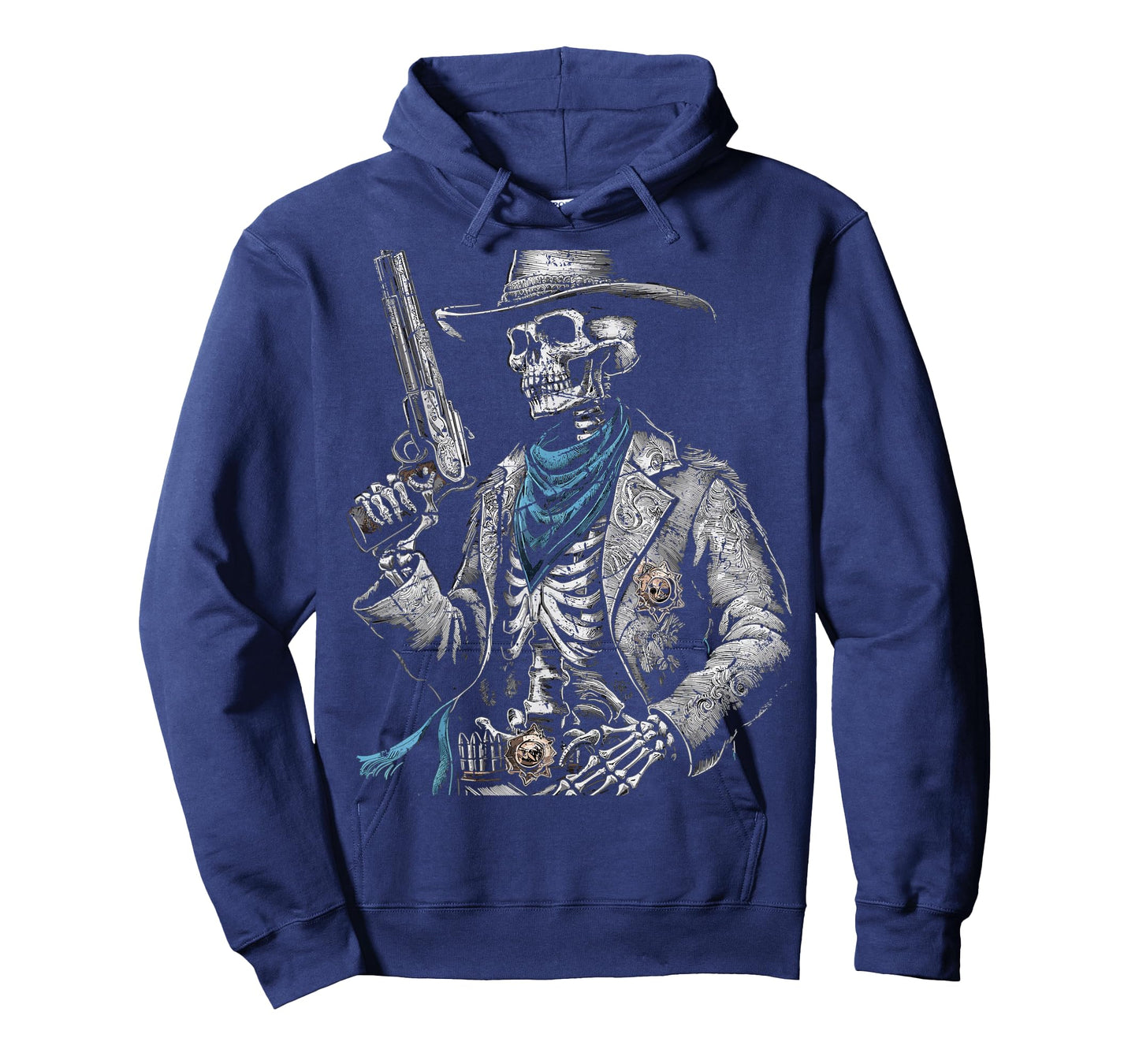 Outlaw Wild West Skeleton Cowboy Gunslinger T-Shirt