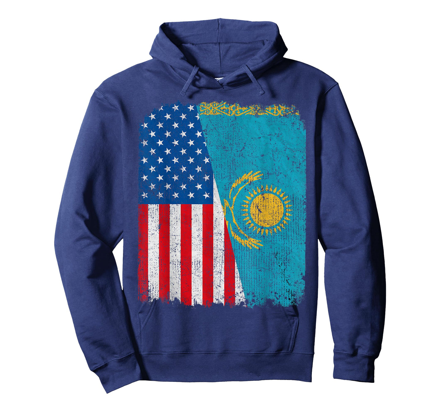 Kazakh American Flag Half USA Kazakhstan Root Proud T-Shirt
