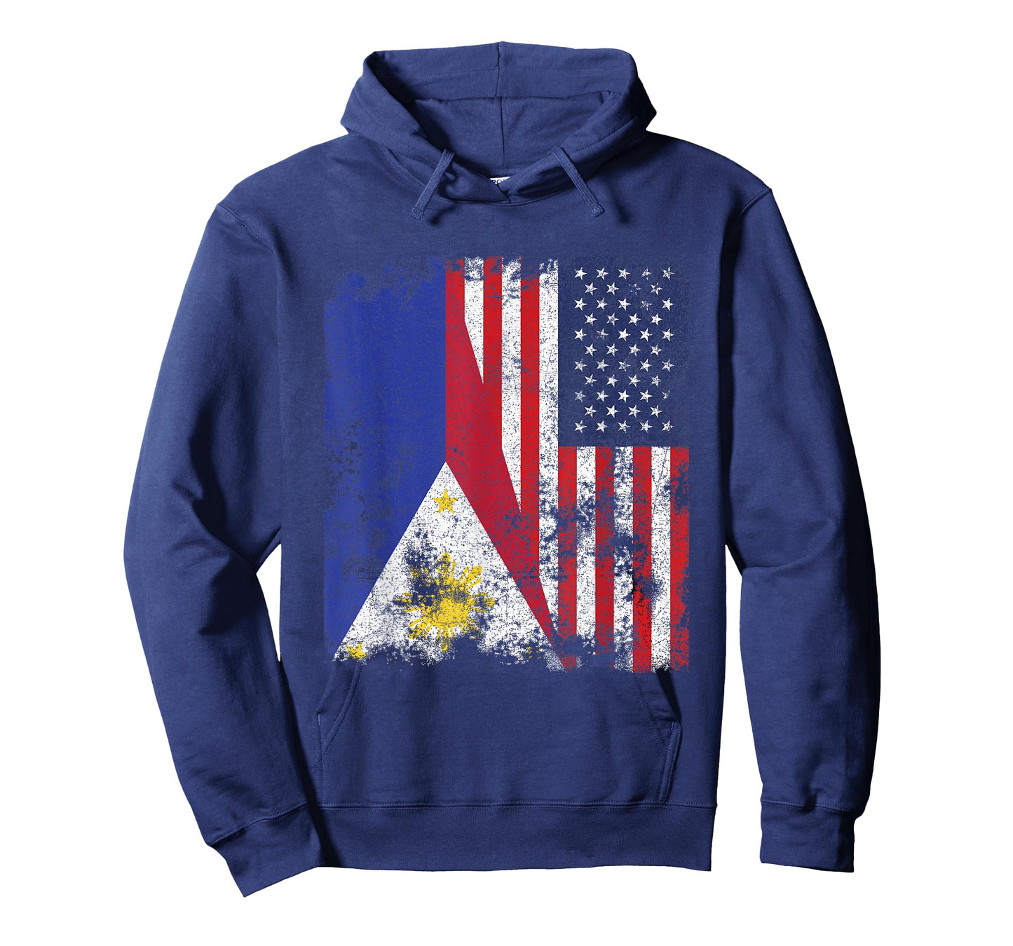 Philippines USA Flag Distressed - Half American T-Shirt