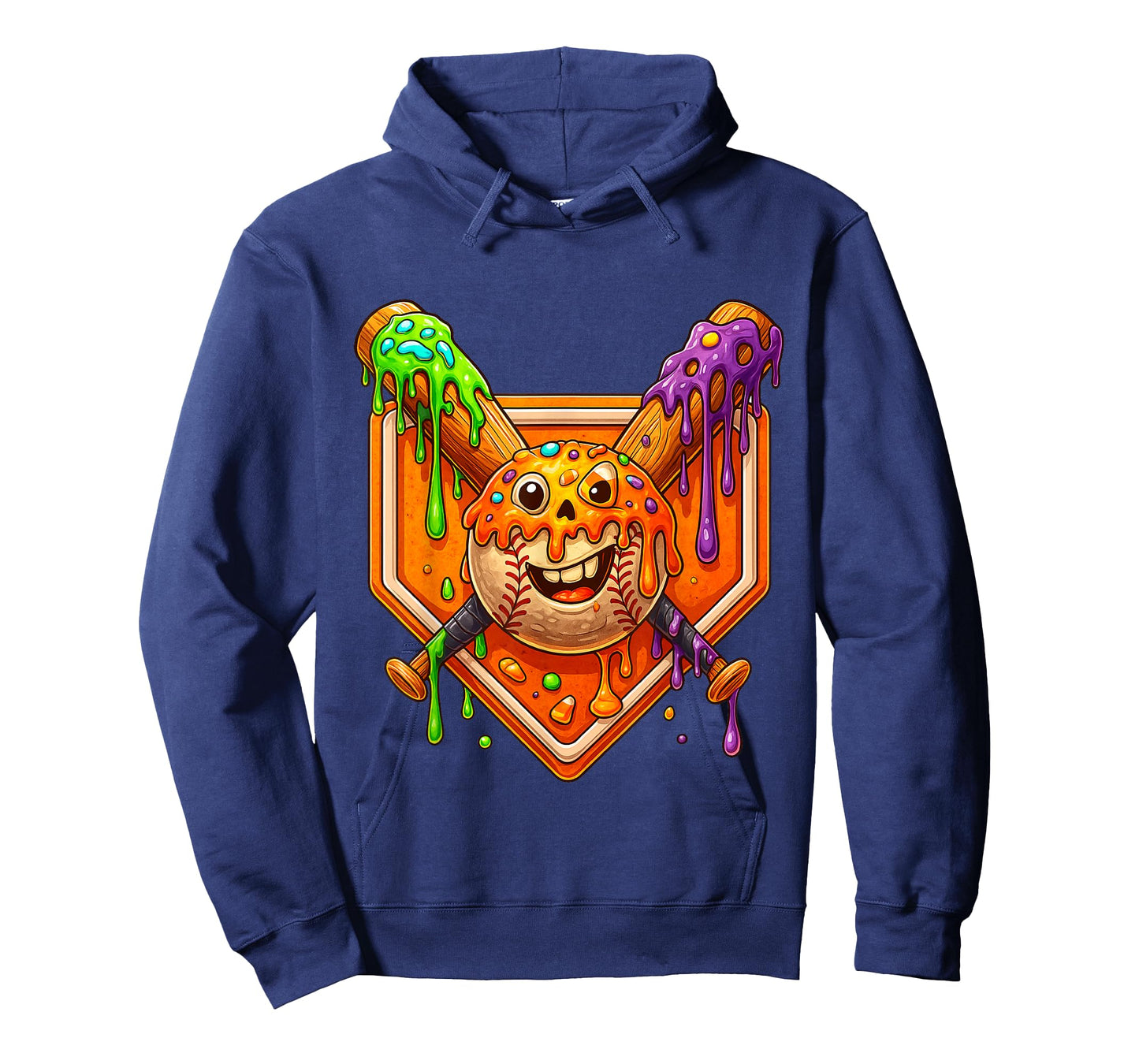 Halloween Baseball Drip Ice Cream for Boys Spooky Candies T-Shirt