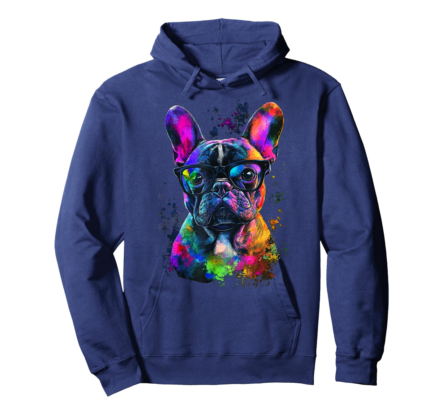 Colorful French bulldog Face Cute Puppy Dog Lover Men Women T-Shirt